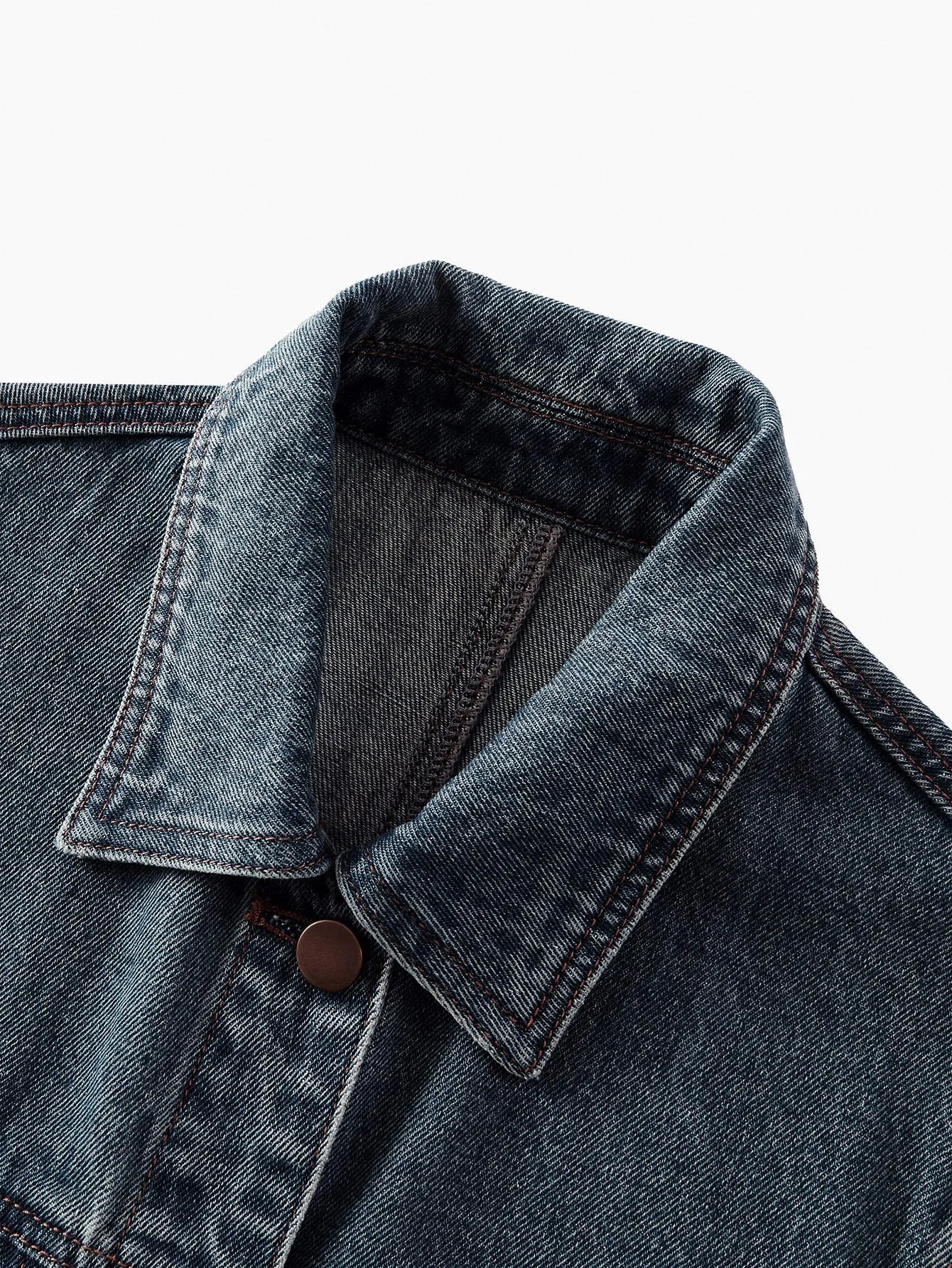 PREMIUM BUTTON UP PEPLUM TOP amp SLANT POCKET JEANS DENIM SET