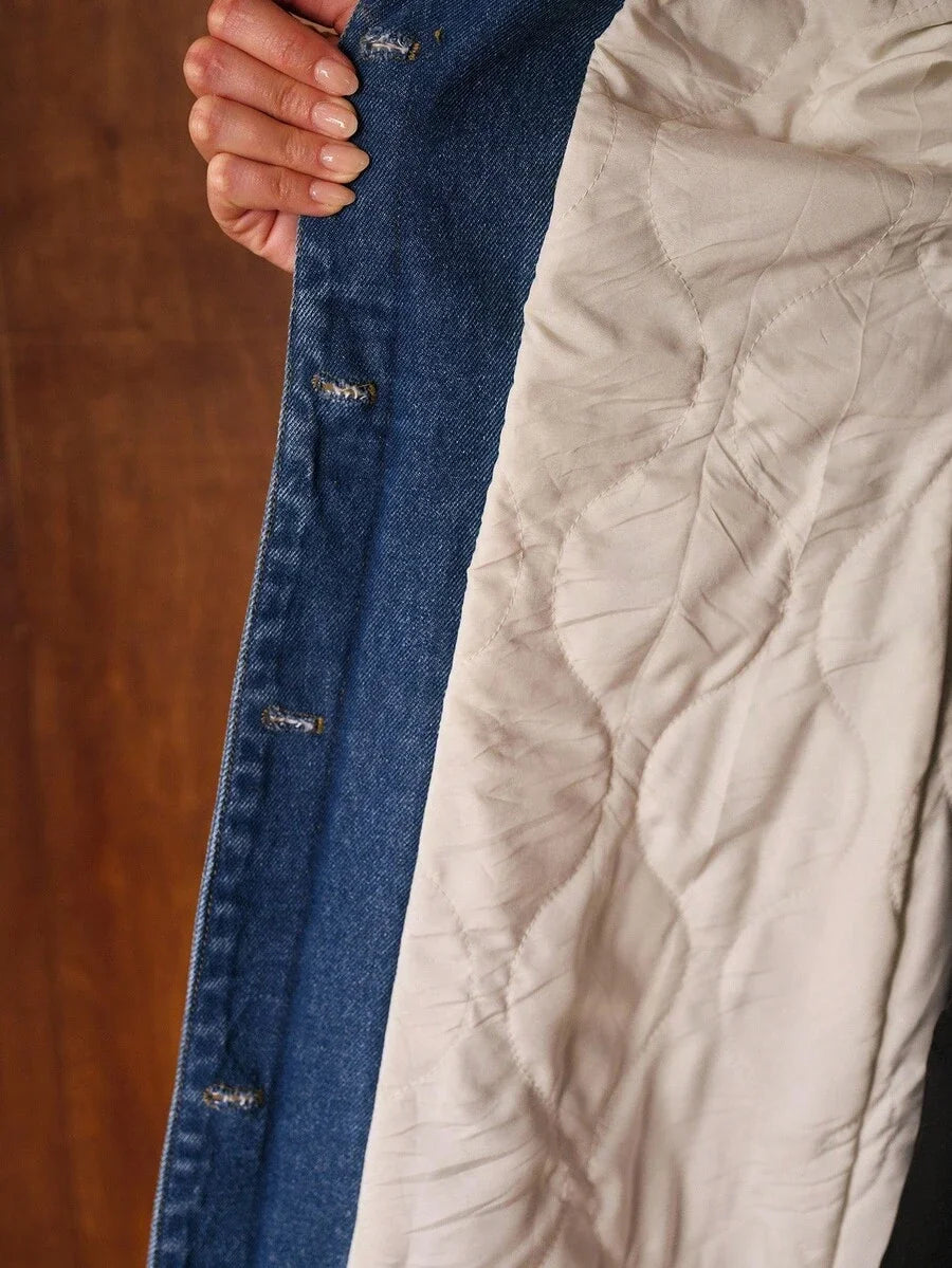 PREMIUM BUTTON UP POCKET DENIM COAT
