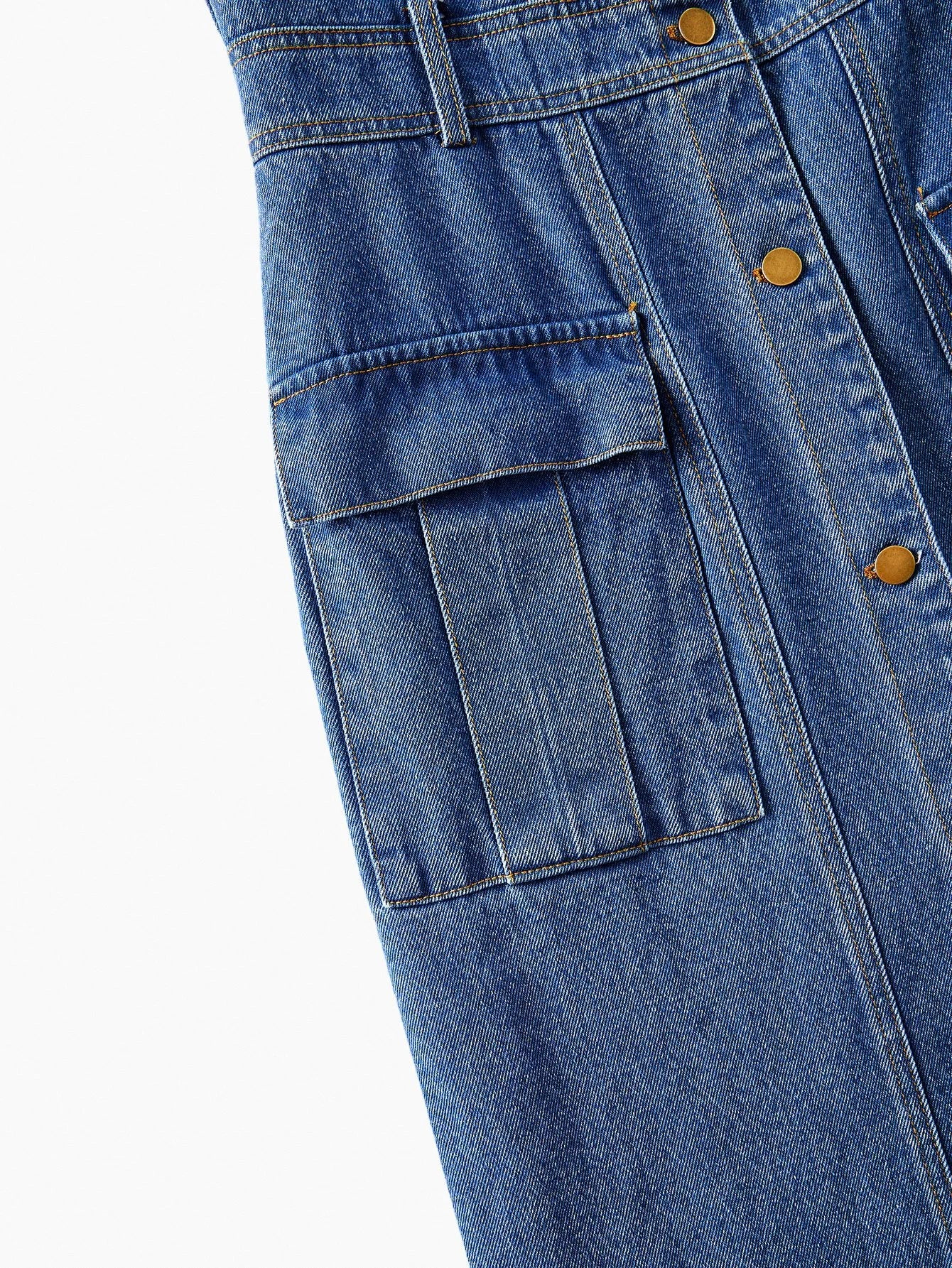 PREMIUM BUTTON UP POCKET DENIM COAT