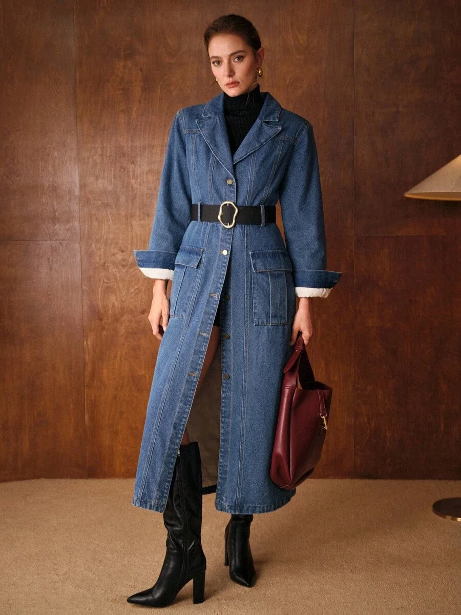 PREMIUM BUTTON UP POCKET DENIM COAT