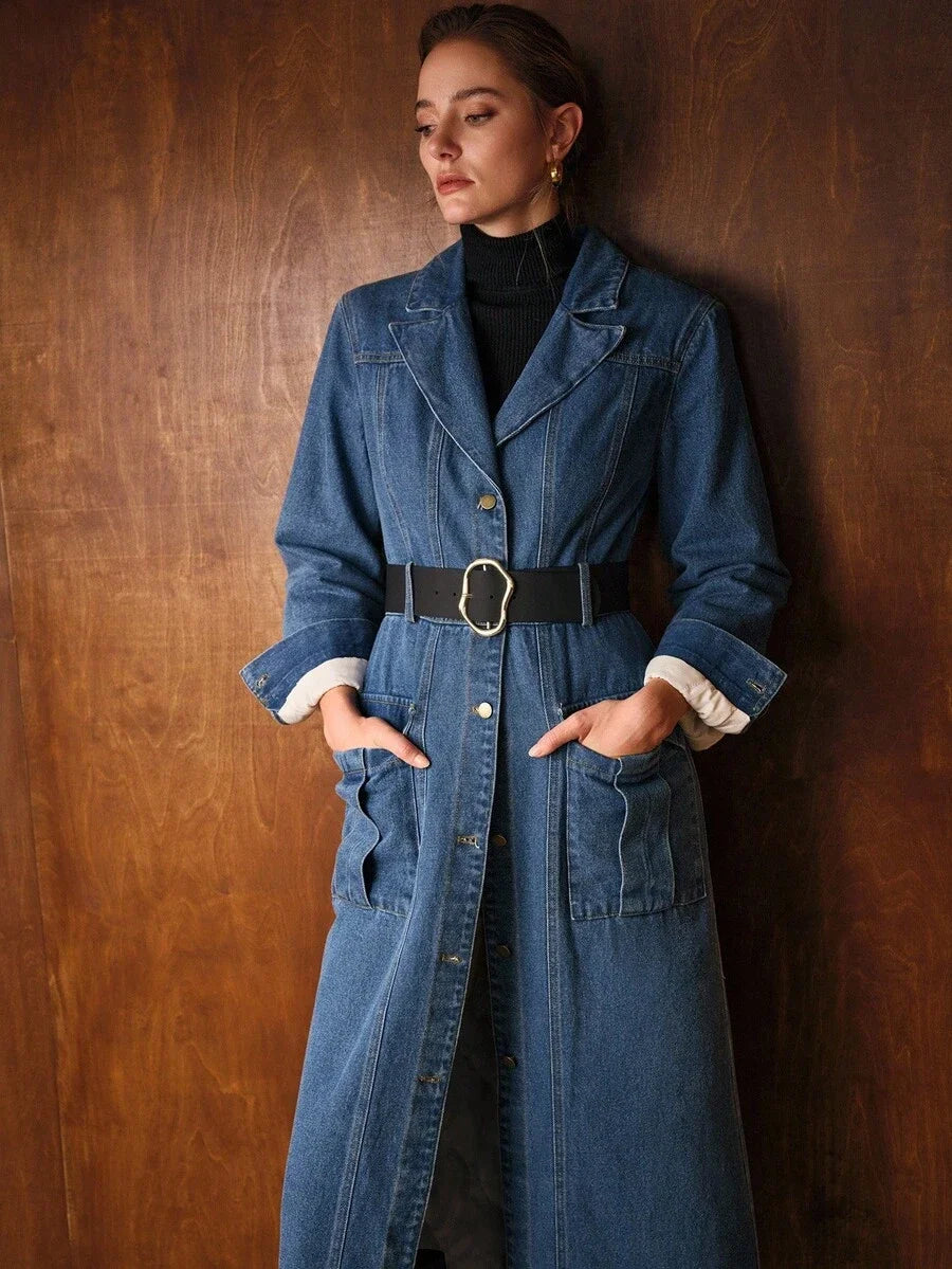 PREMIUM BUTTON UP POCKET DENIM COAT