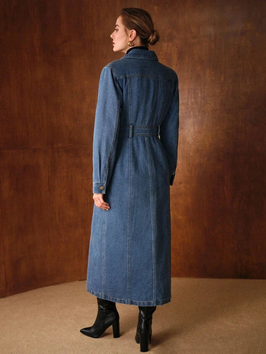 PREMIUM BUTTON UP POCKET DENIM COAT