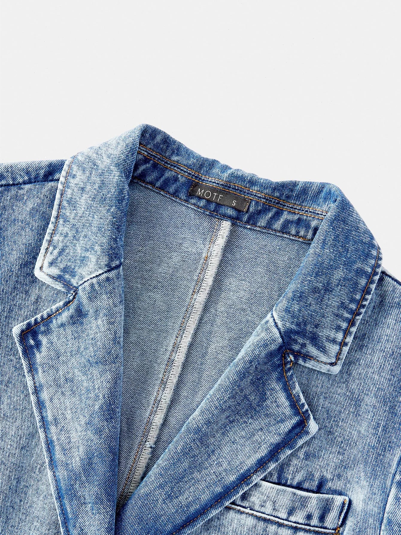 PREMIUM CASUAL ELEGANT EMBROIDERED LOOSE DENIM BLAZER