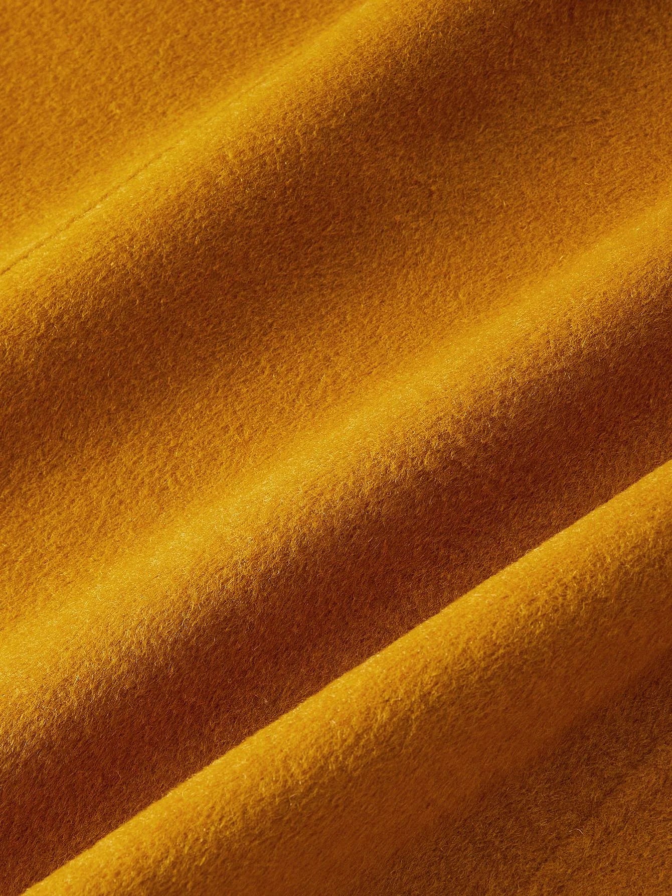 PREMIUM CONTRAST FUZZY LAPEL COLLAR PATCH POCKET BUCKLE BELTED OVERCOAT