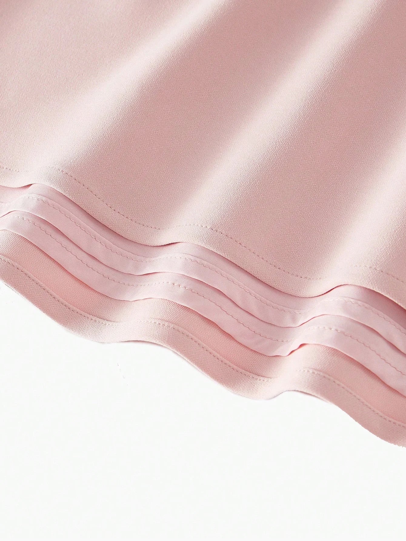 PREMIUM CONTRAST MESH RUFFLE TRIM DRESS