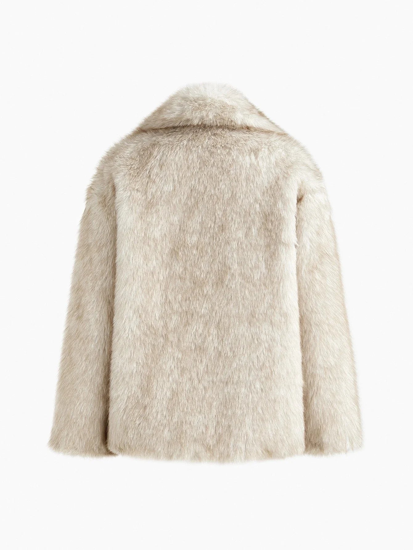 PREMIUM ELEGANT FAUX FUR COLLAR SHORT JACKET AUTUMNWINTER