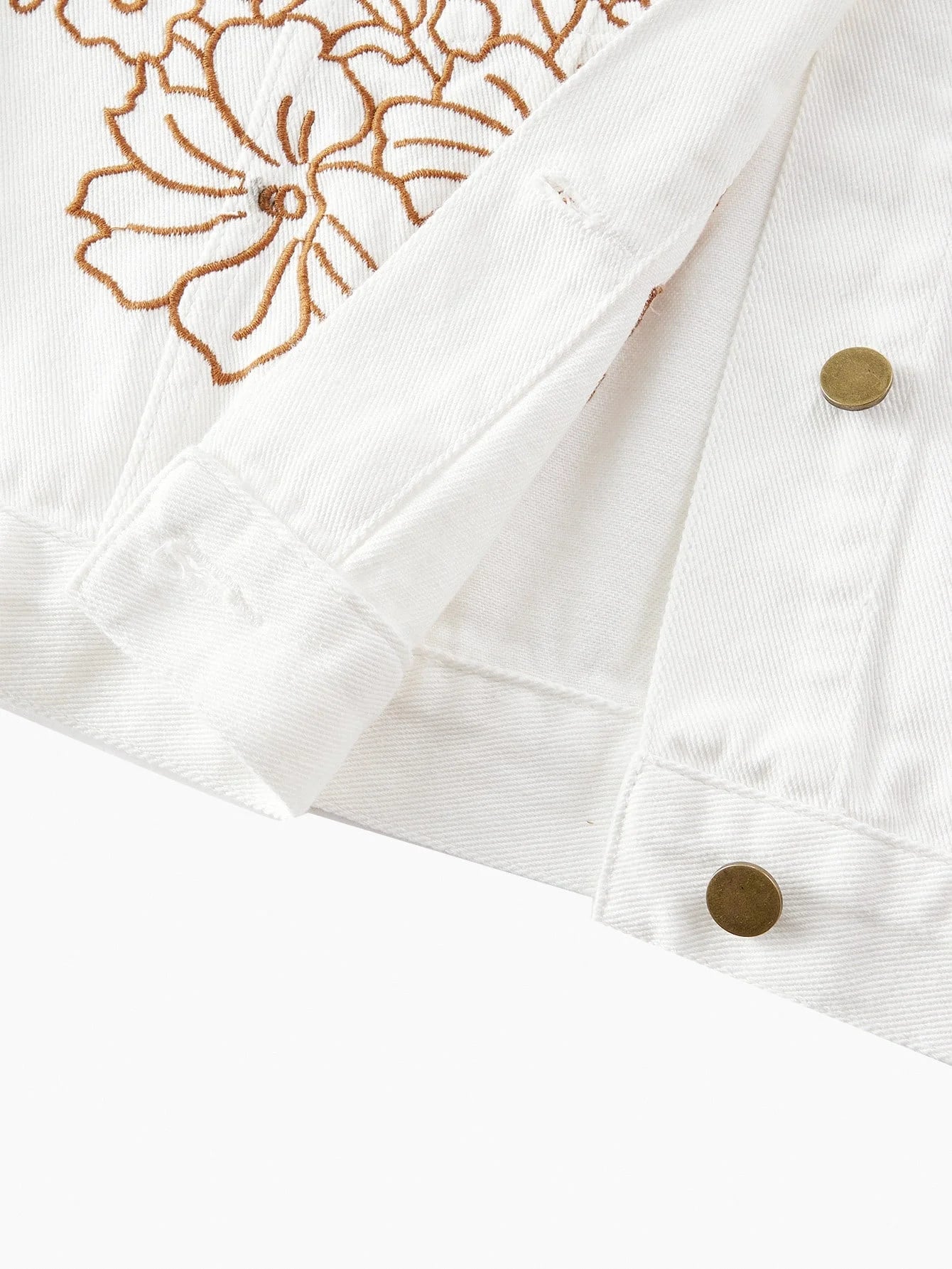 PREMIUM EMBROIDERY BUTTON UP DENIM JACKET