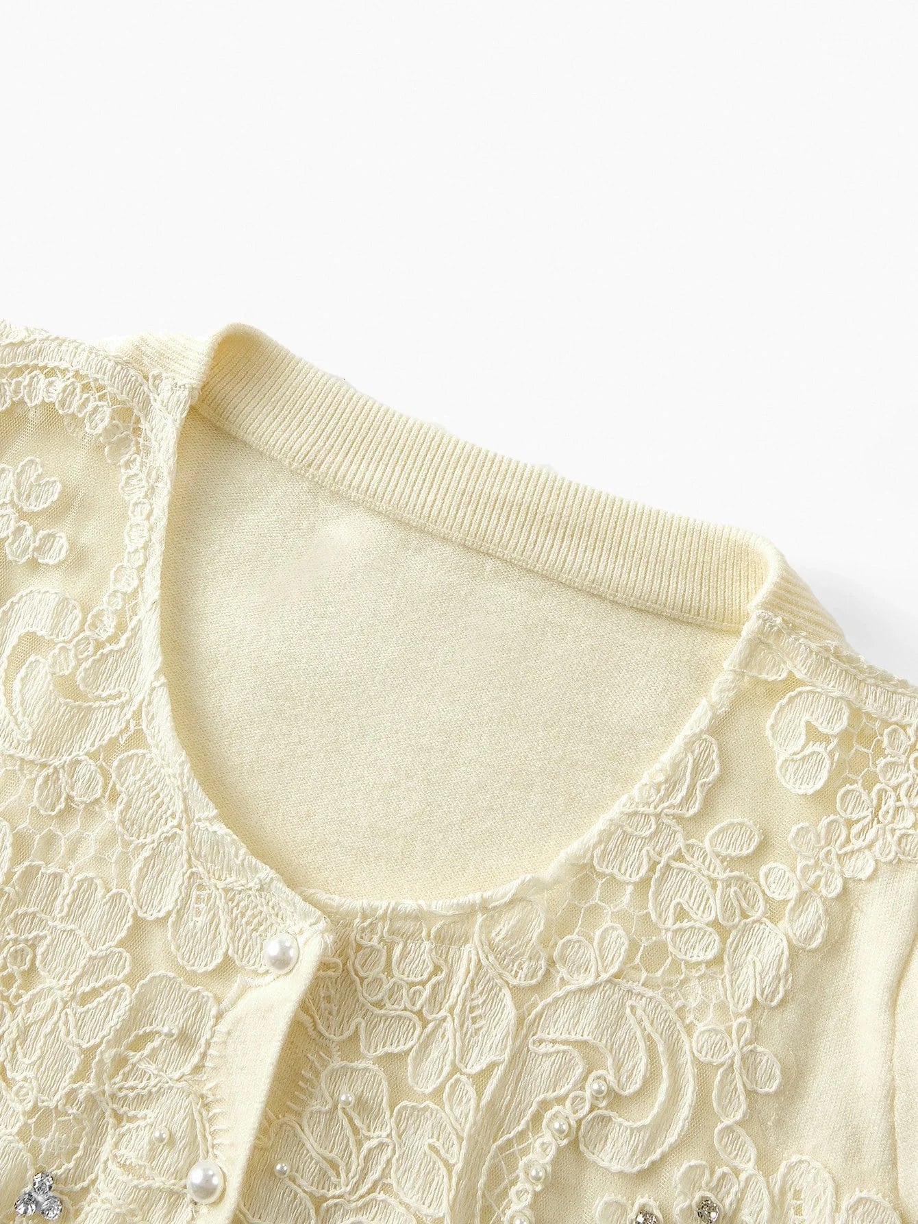 PREMIUM EMBROIDERY RHINESTONE CARDIGAN