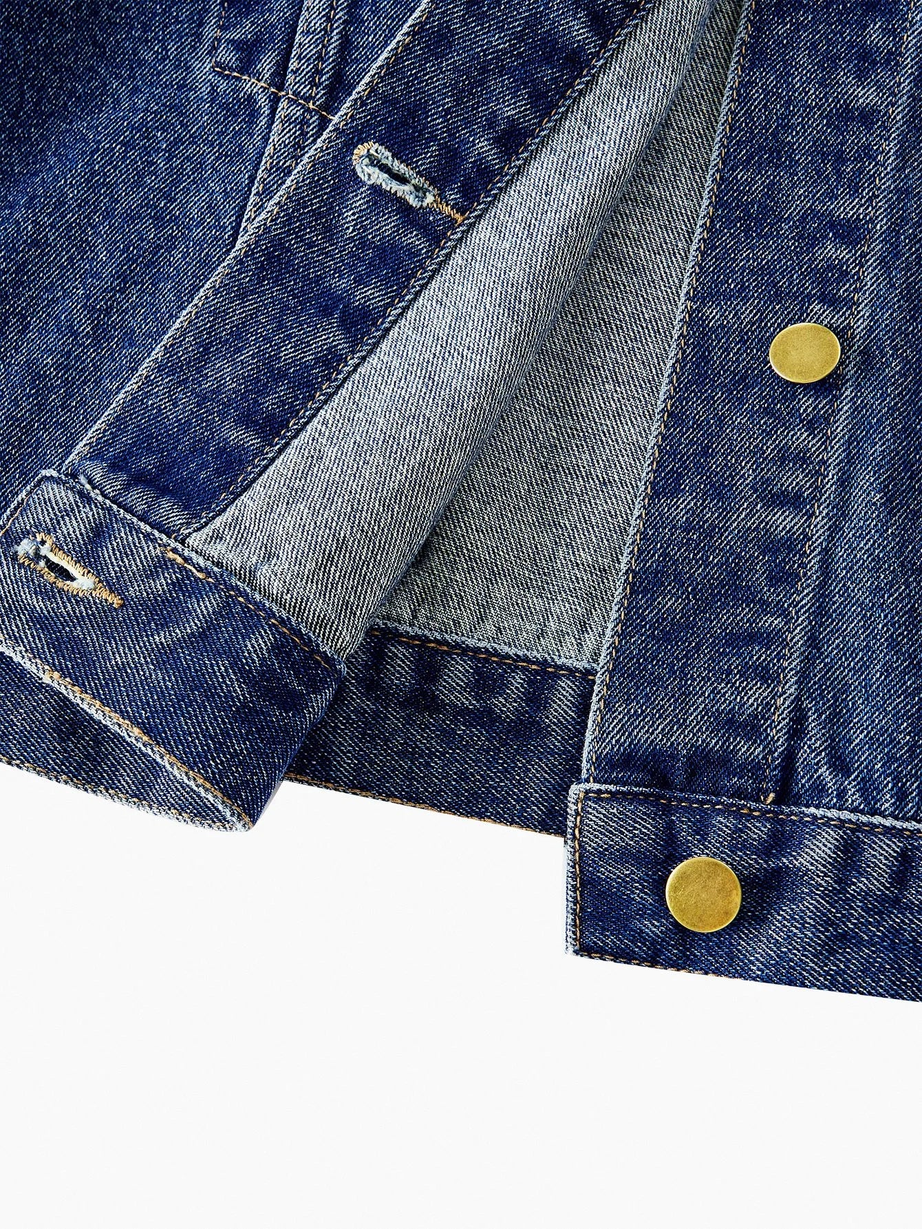 PREMIUM EMBROIDERY RHINESTONE DETAIL DENIM JACKET