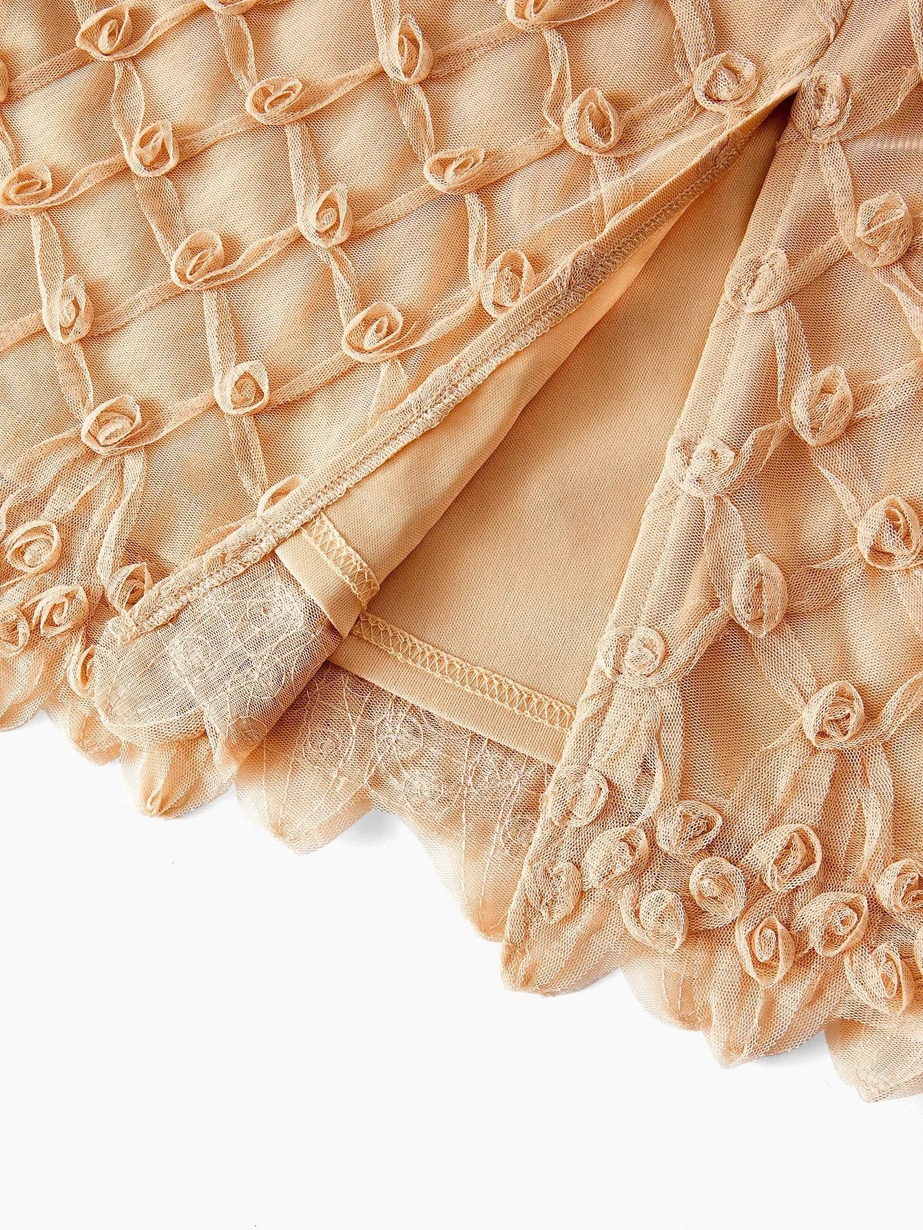 PREMIUM FASHIONABLE WAISTCINCHING ROSE PRINT BACK SLIT ELEGANT WOMEN DRESS