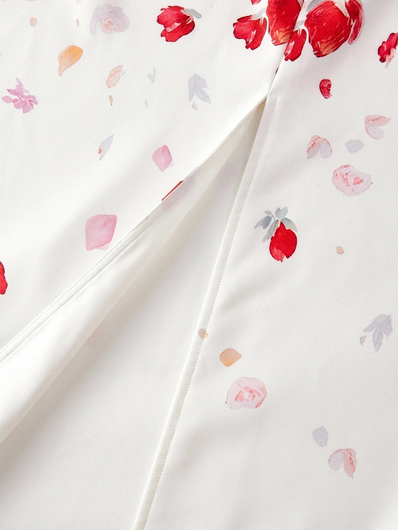 PREMIUM FLORAL PRINT SPLIT BACK COCKTAIL DRESS WITHOUT BELT