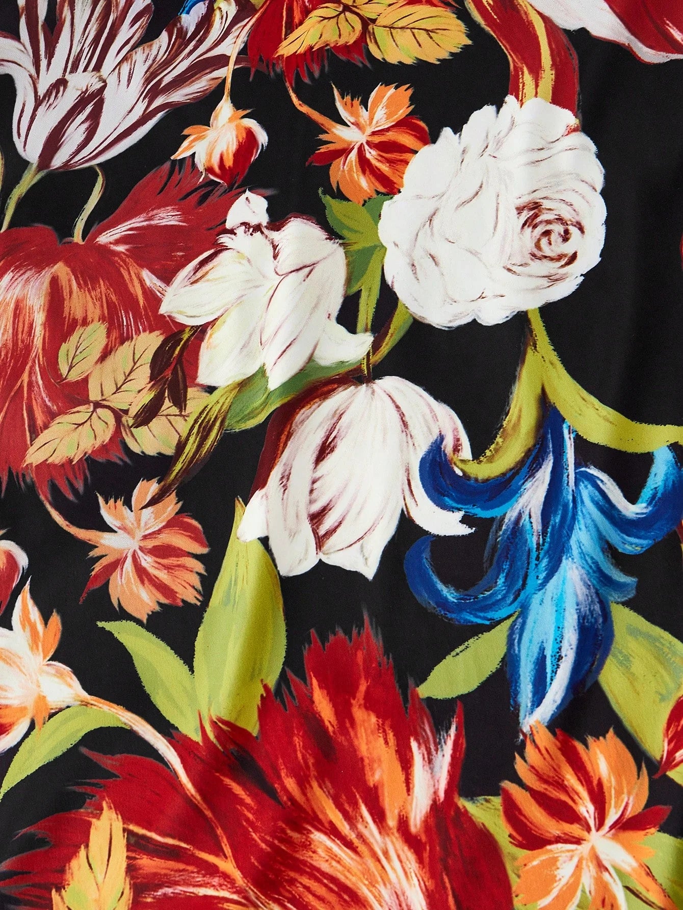 PREMIUM FLORAL PRINT THIGH SLIT DRESS