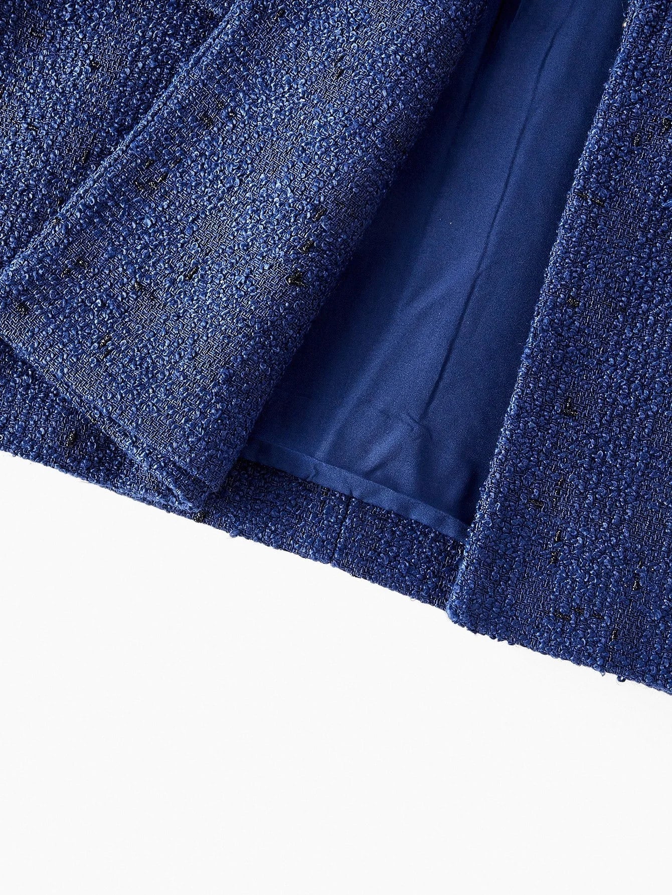 PREMIUM LAPEL COLLAR CONTRAST TRIM DOUBLE BREASTED BLAZER