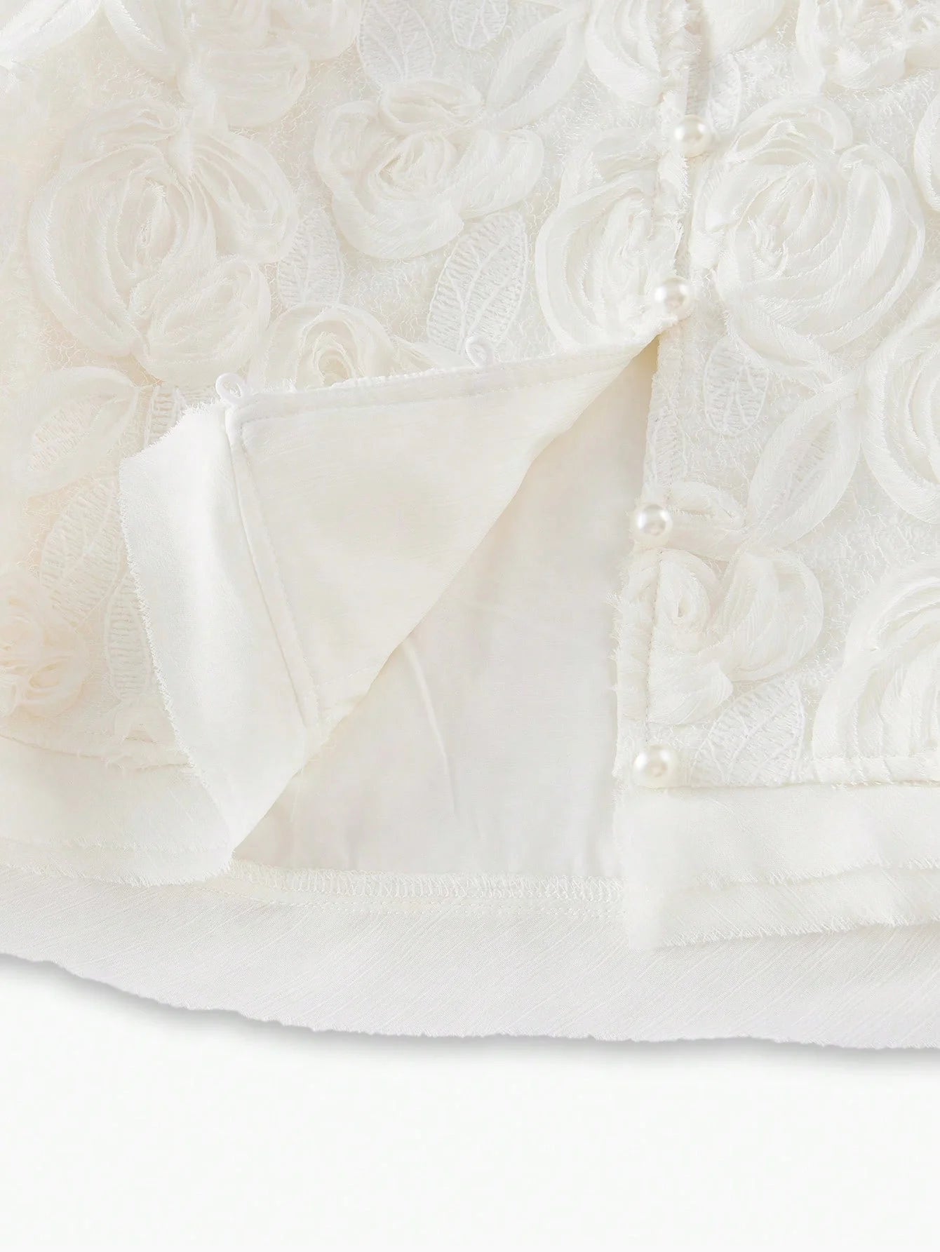 PREMIUM MESH STEREO FLORAL BOXY COAT