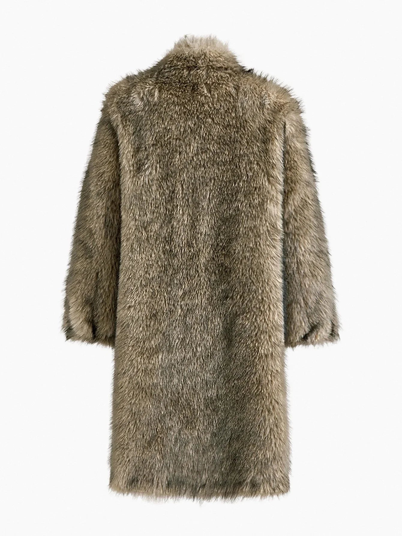 PREMIUM MIDLENGTH LOOSE FAUX FUR COAT AUTUMNWINTER