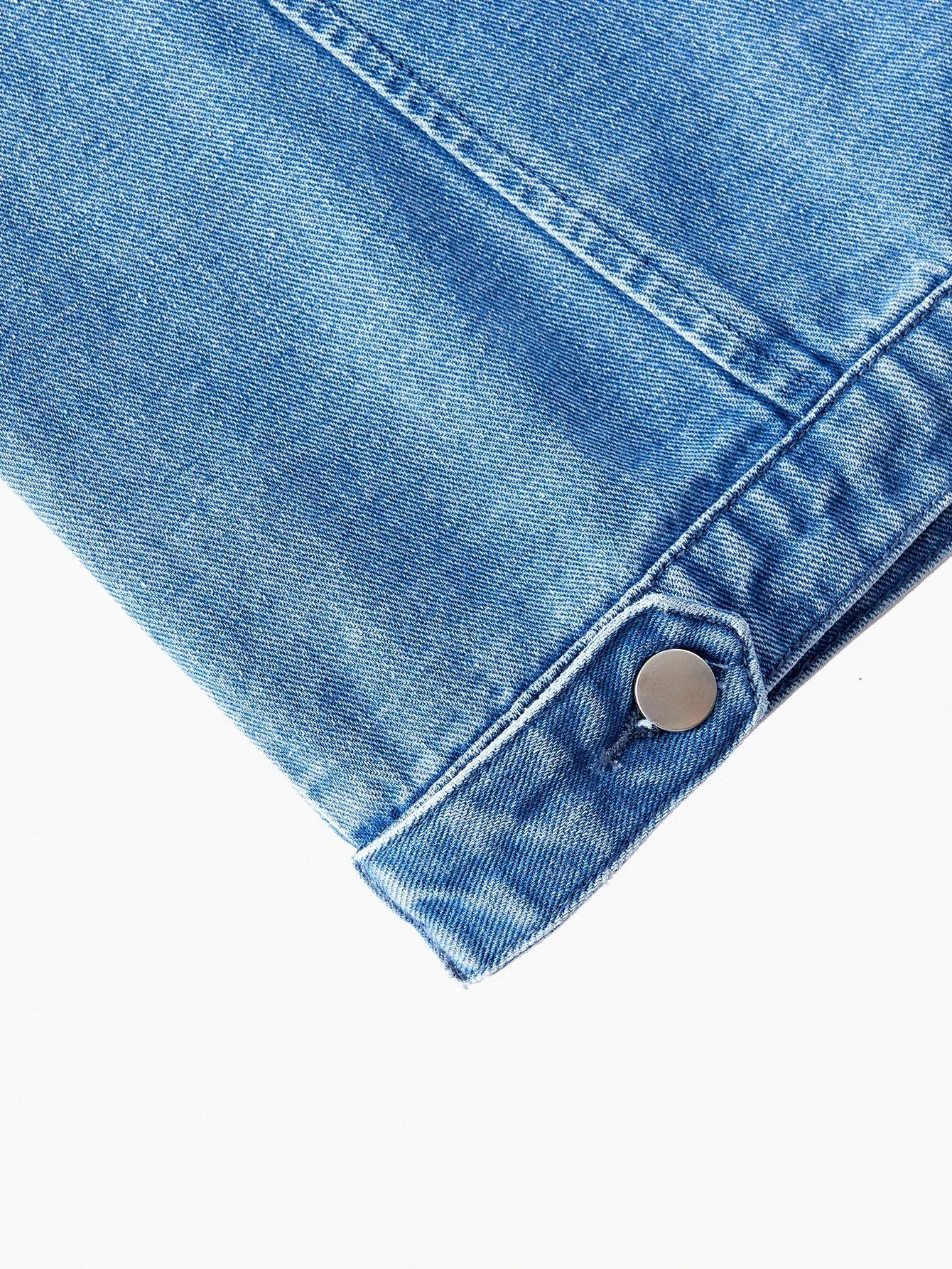 PREMIUM RAW TRIM BUTTON UP DENIM JACKET