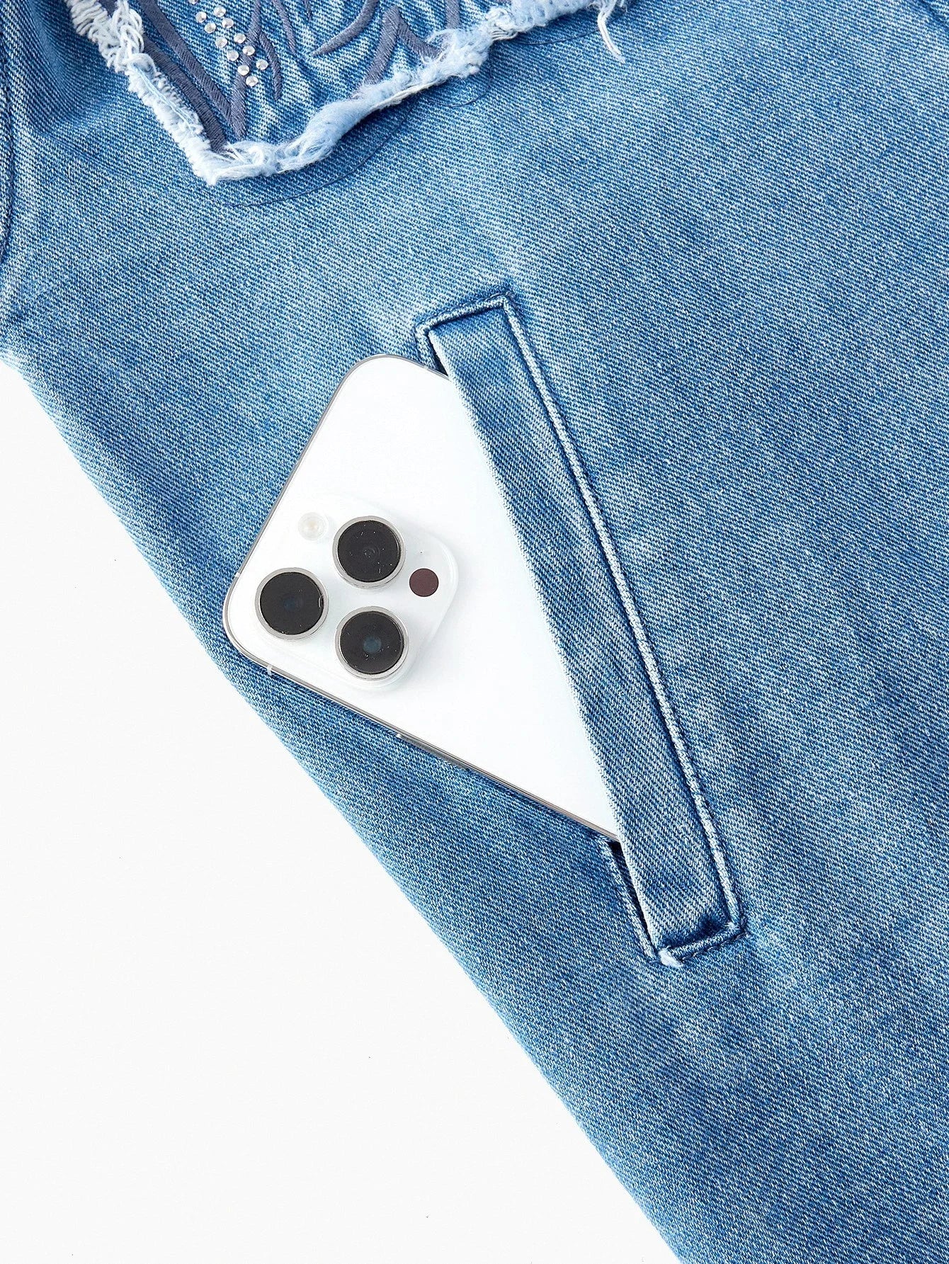 PREMIUM RAW TRIM BUTTON UP DENIM JACKET