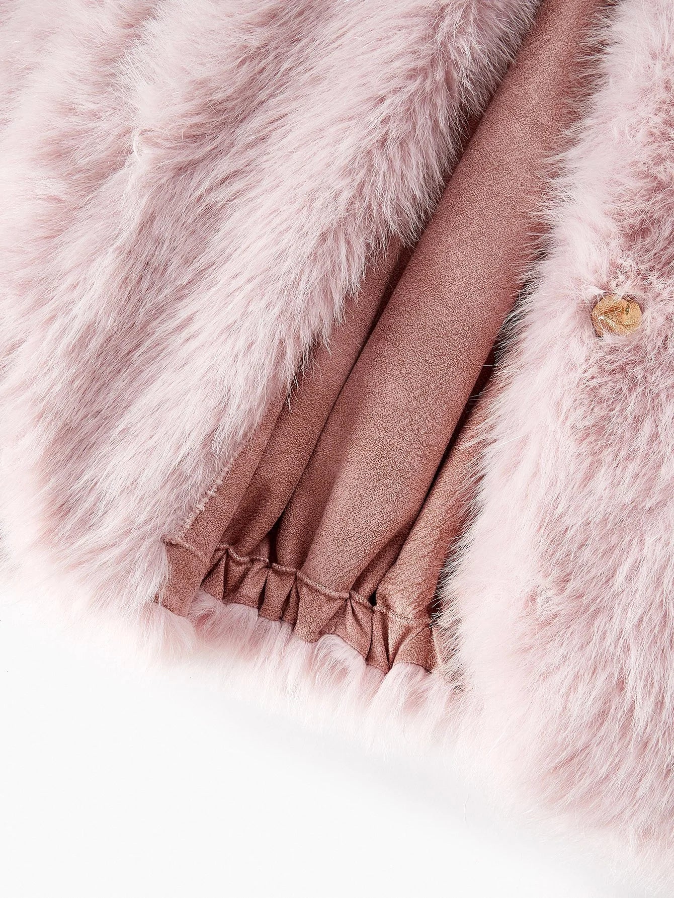 PREMIUM SINGLE BUTTON FAUX FUR COAT