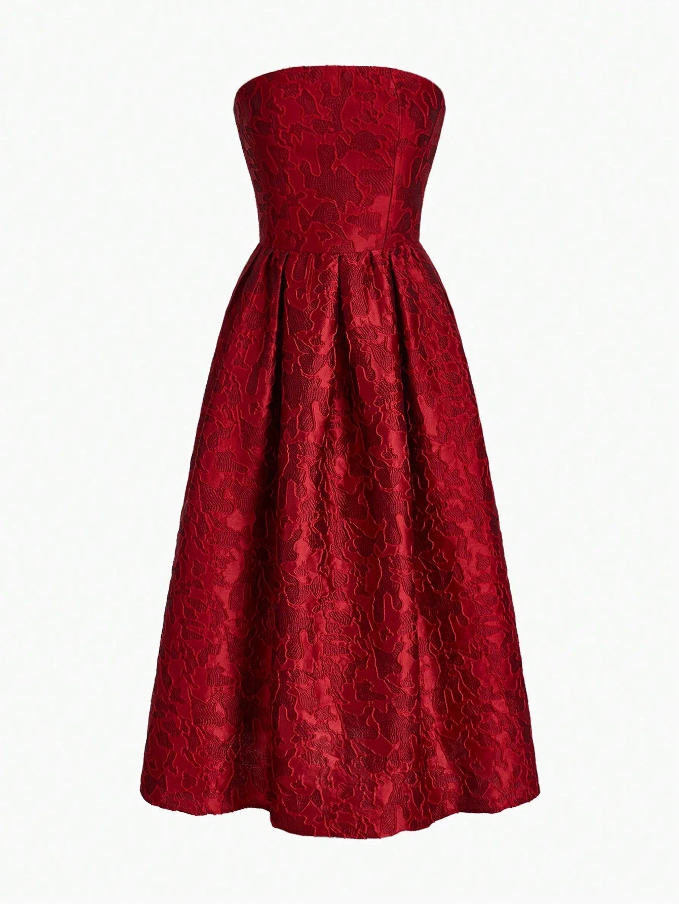 PREMIUM STRAPLESS JACQUARD DRESS