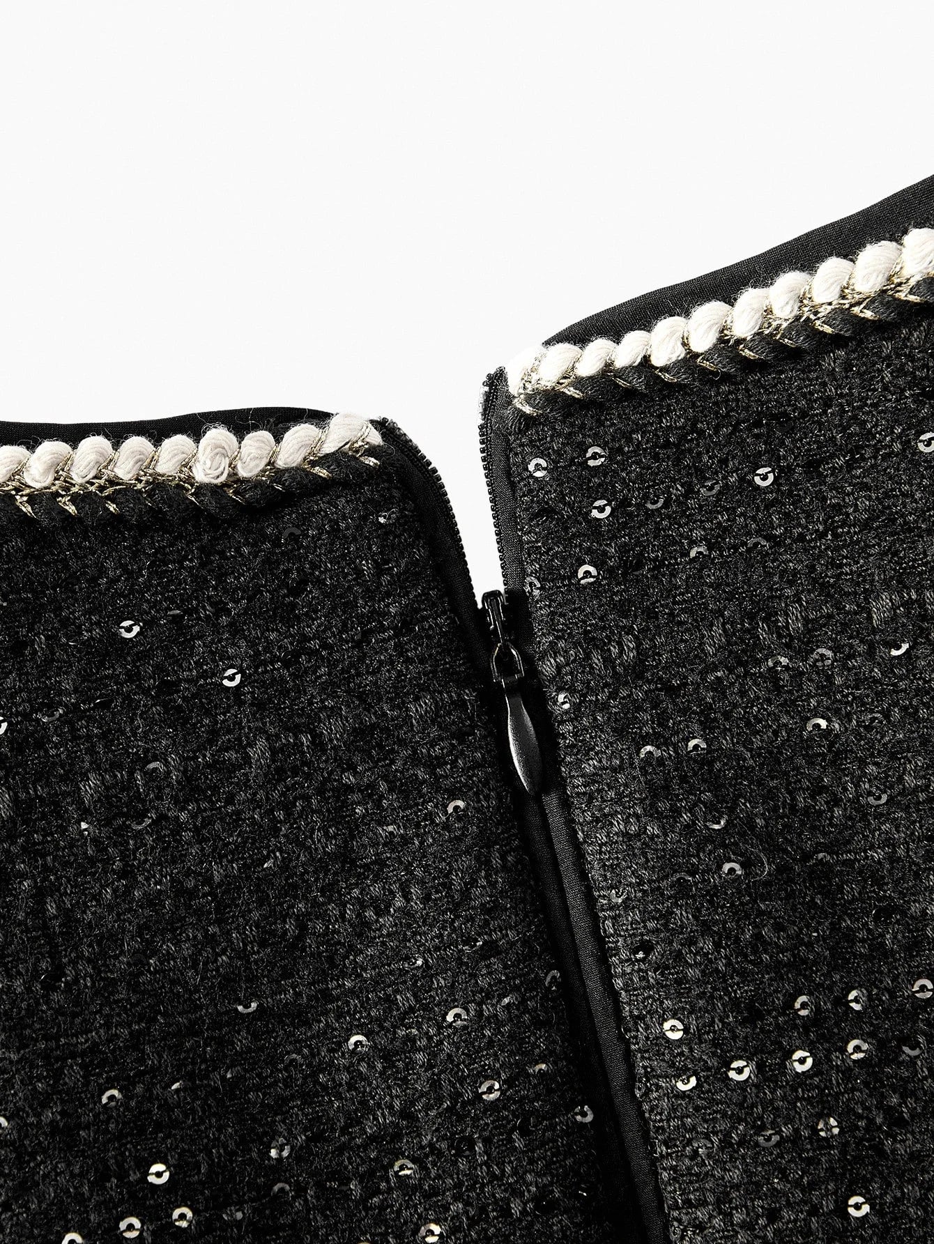 PREMIUM TWEED CONTRAST BINDING DRESS