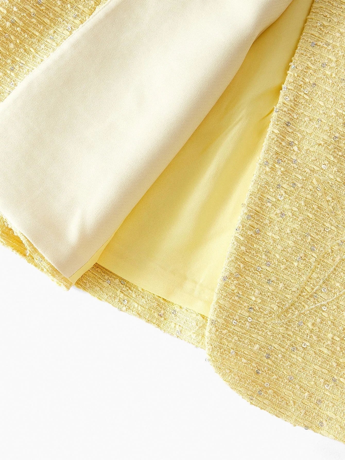 PREMIUM TWEED CONTRAST SEQUIN EMBROIDERY BLAZER FOR AUTUMN