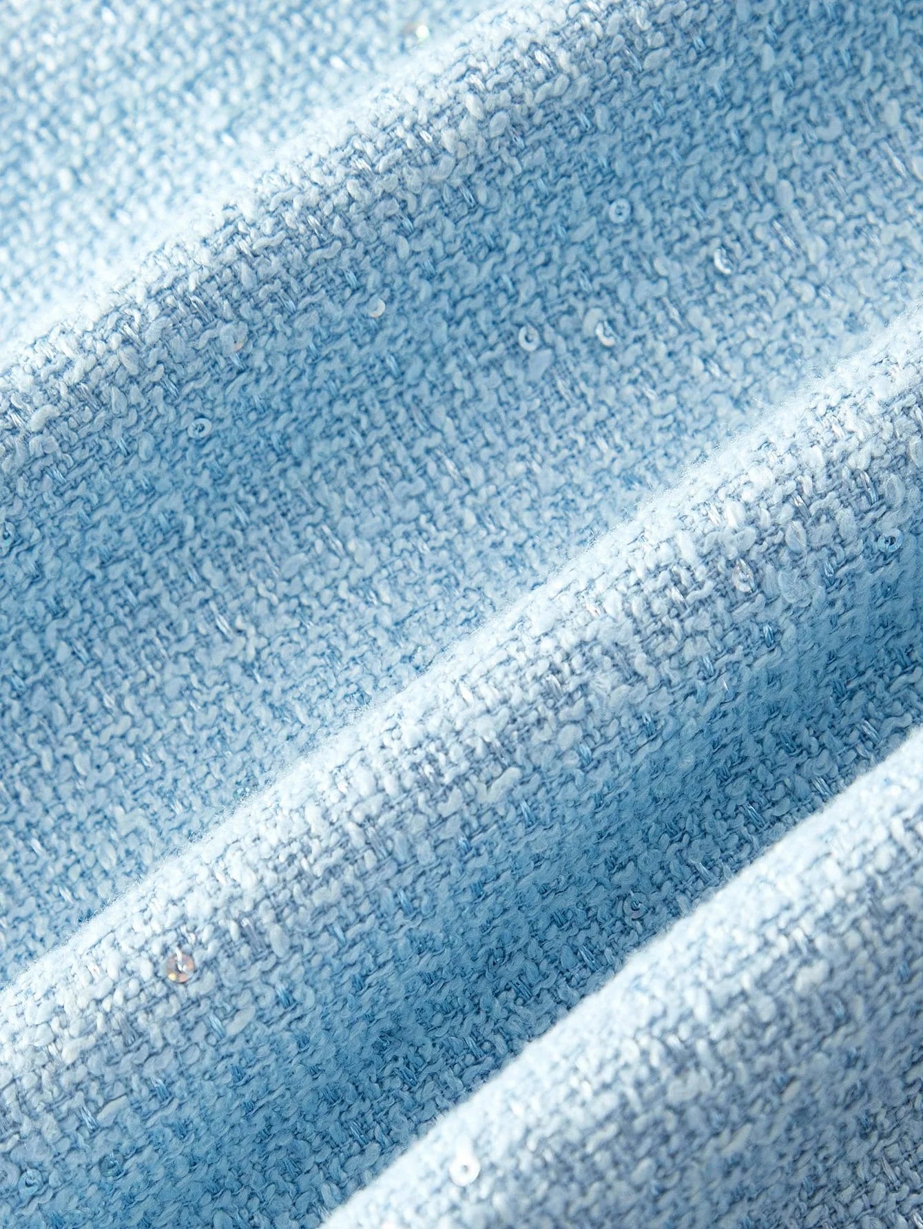 PREMIUM TWEED GOLD BUTTON DETAIL PATCH POCKET PLEATED HEM BELTED SHORT DRESS