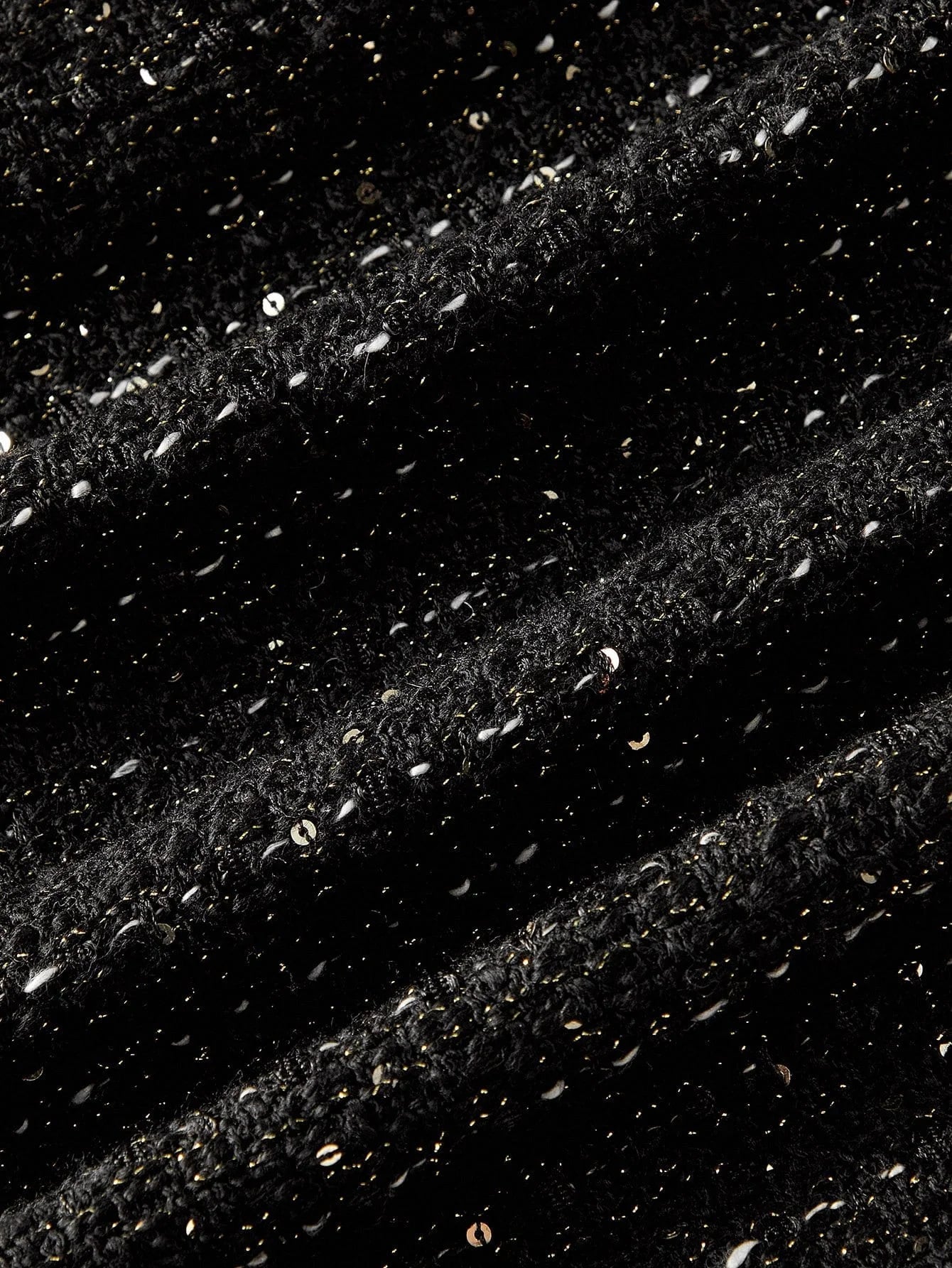 PREMIUM TWEED SEQUINS DOUBLE BREASTED PLACKET BLAZER