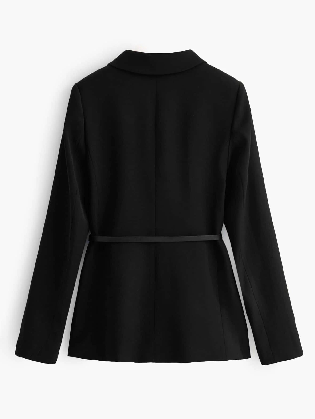 PREMIUM TWO TONE WRAP BELTED BLAZER