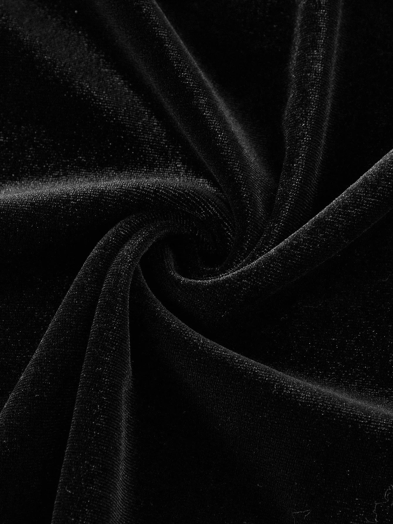 PREMIUM VELVET BLACK RHINESTONE DECOR WAIST CINCHED SHORT DRESS