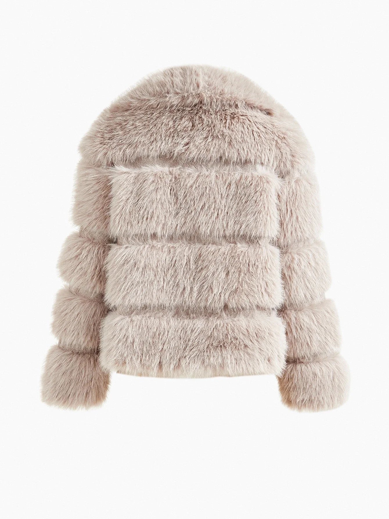 PREMIUM WATERFALL LONG SLEEVE FAUX FUR COAT