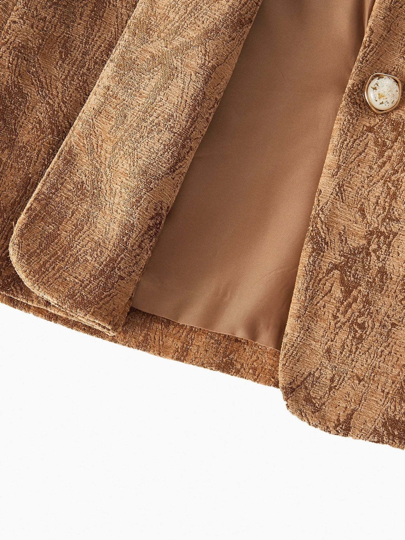 PREMIUM WOMENS CHENILLE JACQUARD BLAZER AUTUMNWINTER