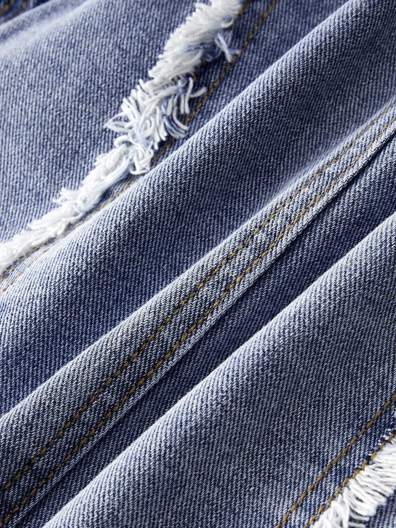 PREMIUM WOMENS FAUX PEARL AND CHAIN DETAIL RAW EDGE FLAP POCKET DENIM JACKET