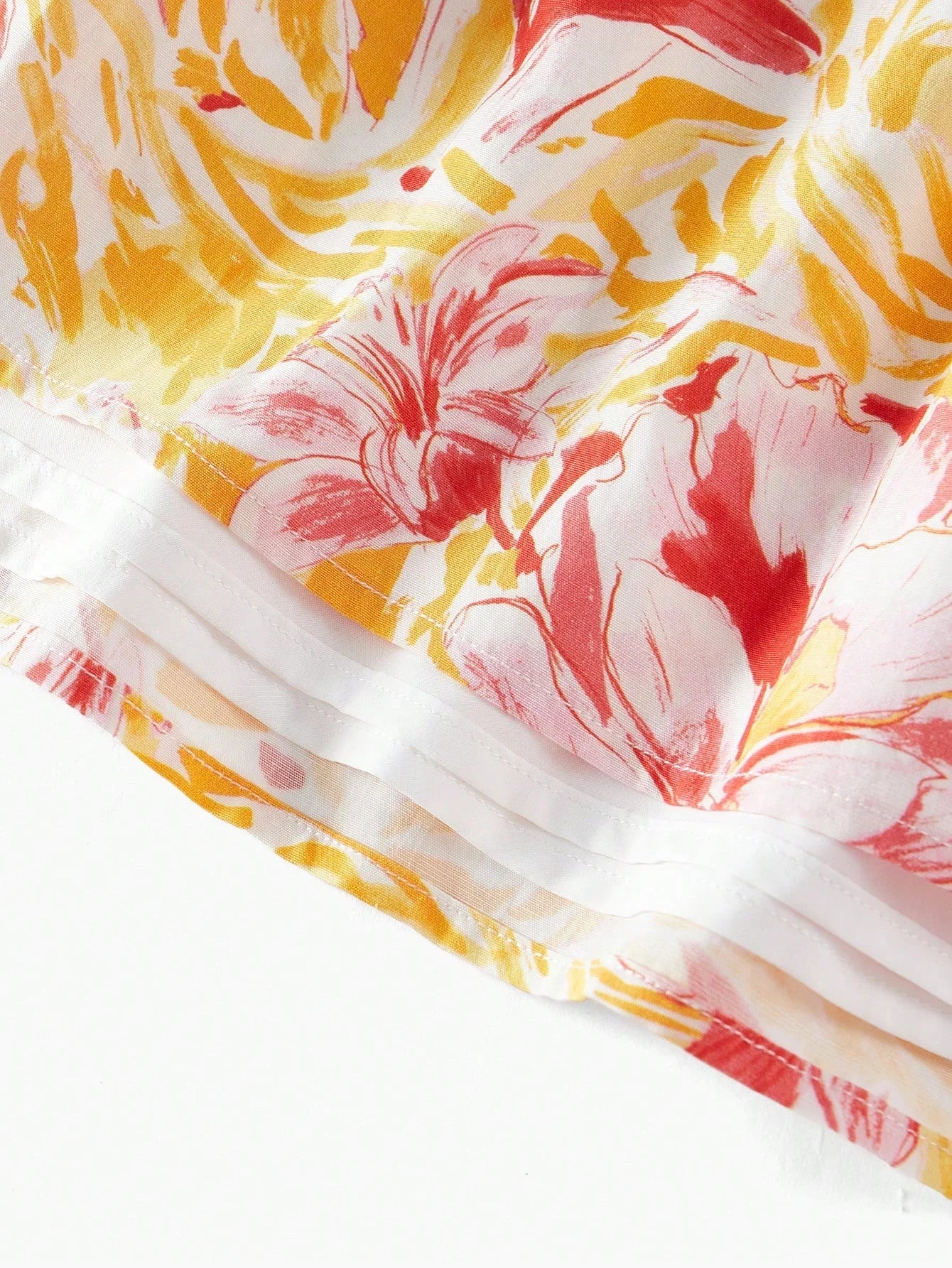 PREMIUM WOMENS LINEN FLOWER PRINT STEREO FLORAL GATHERED MIDI DRESS SUMMER VACATION DRESS