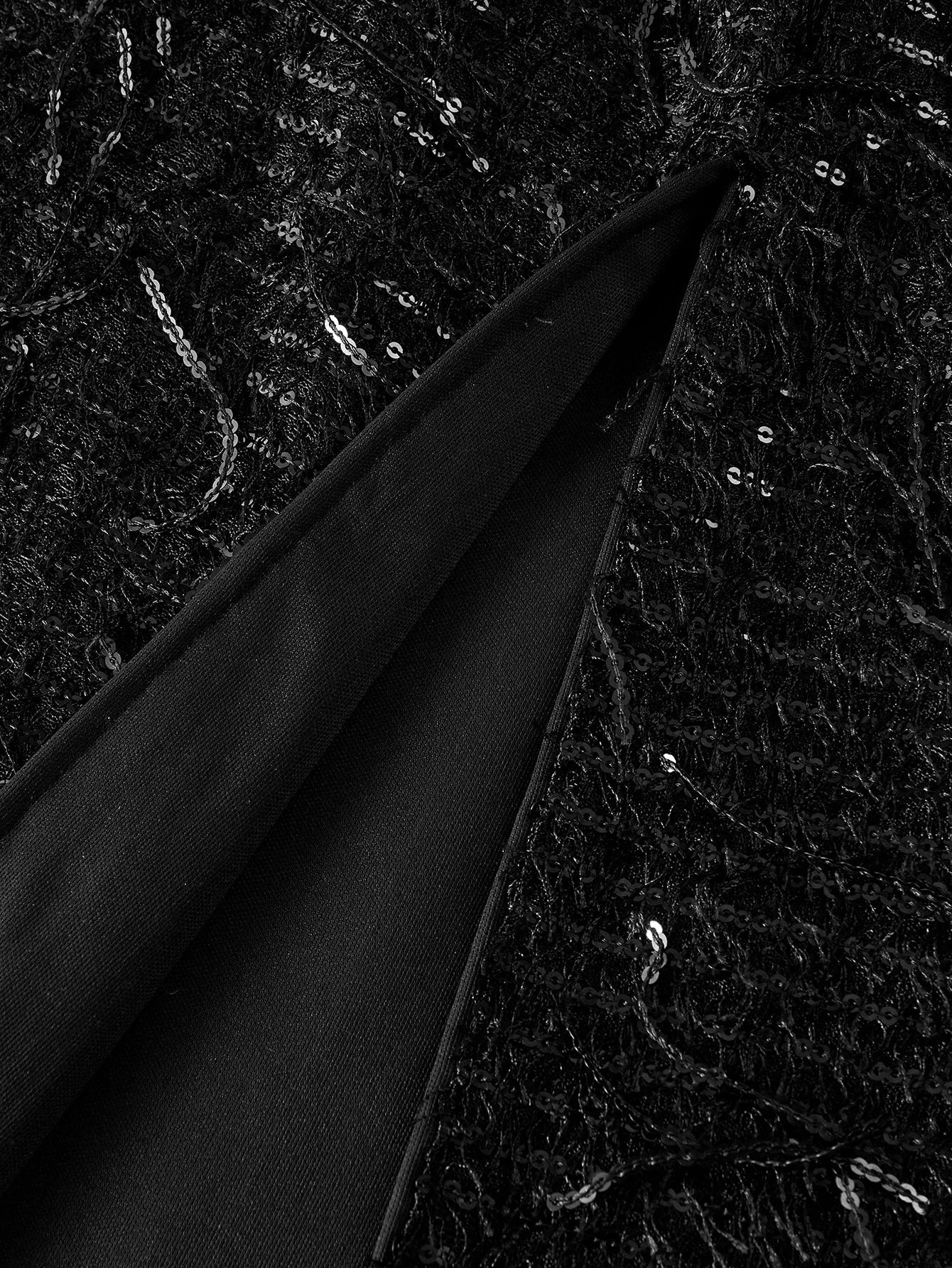 PREMIUM WOMENS SEQUIN TASSEL ELEGANT FITTED DRESS AUTUMNWINTER