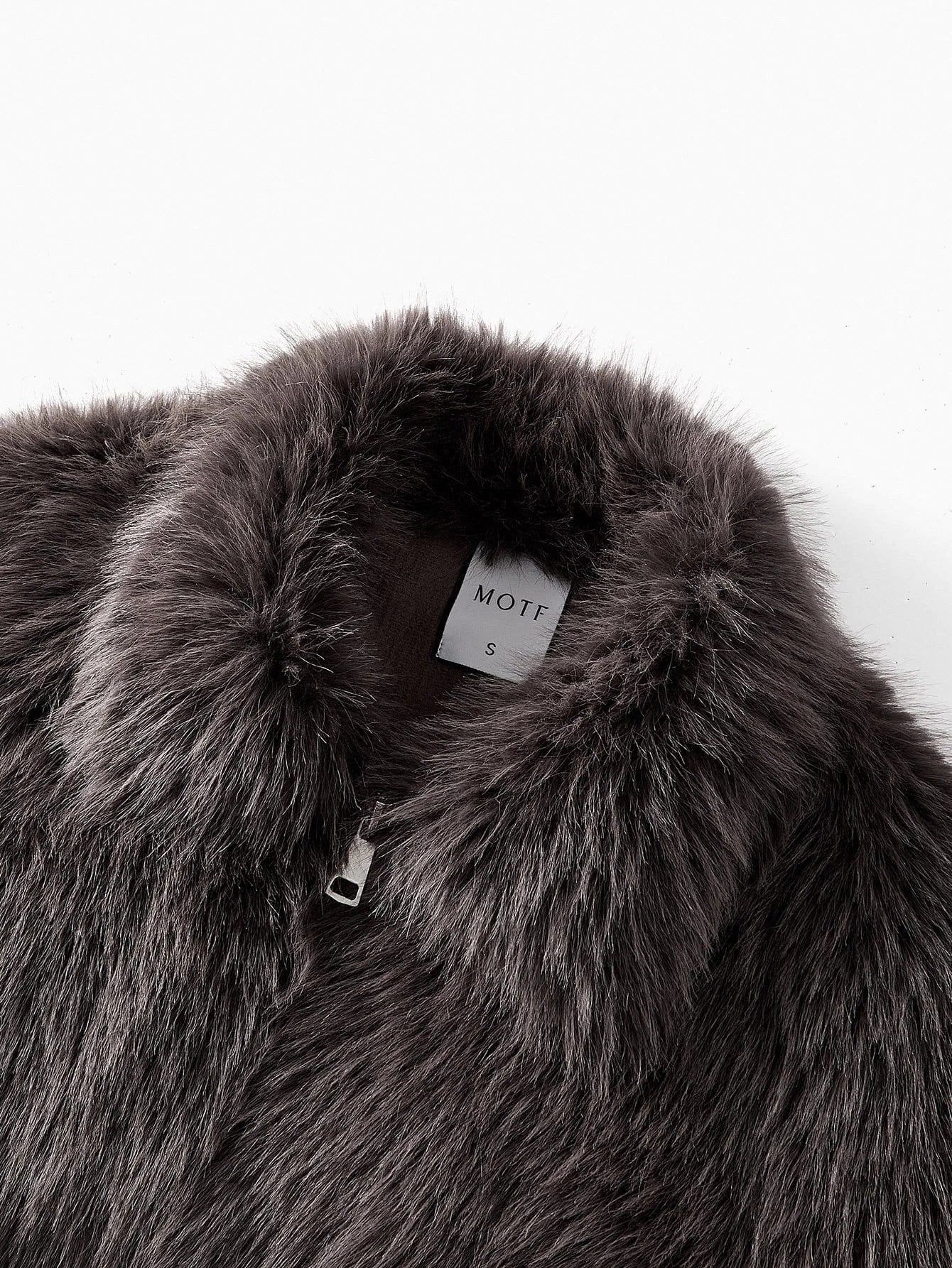 PREMIUM Womens Solid Color Long Sleeve Faux Fur Collar Elegant Jacket AutumnWinter