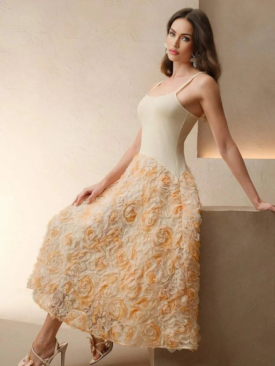 PREMIUM WOMENS STRETCHY KNIT MESH ROMANTIC OFFSHOULDER DRESS