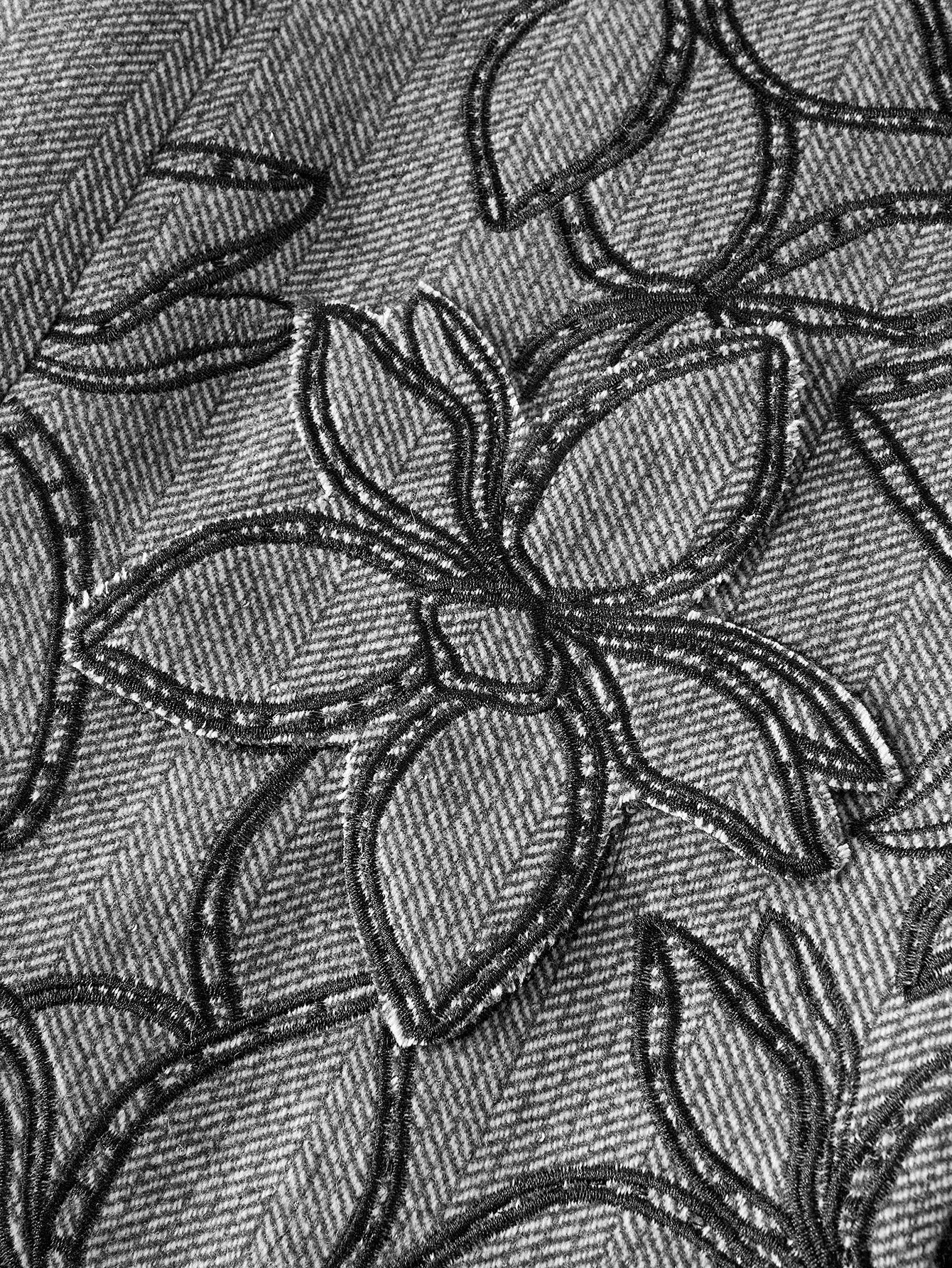 PREMIUM WOOL EMBROIDERY BUTTON UP OVERCOAT