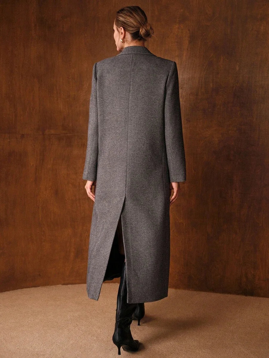 PREMIUM WOOL EMBROIDERY BUTTON UP OVERCOAT