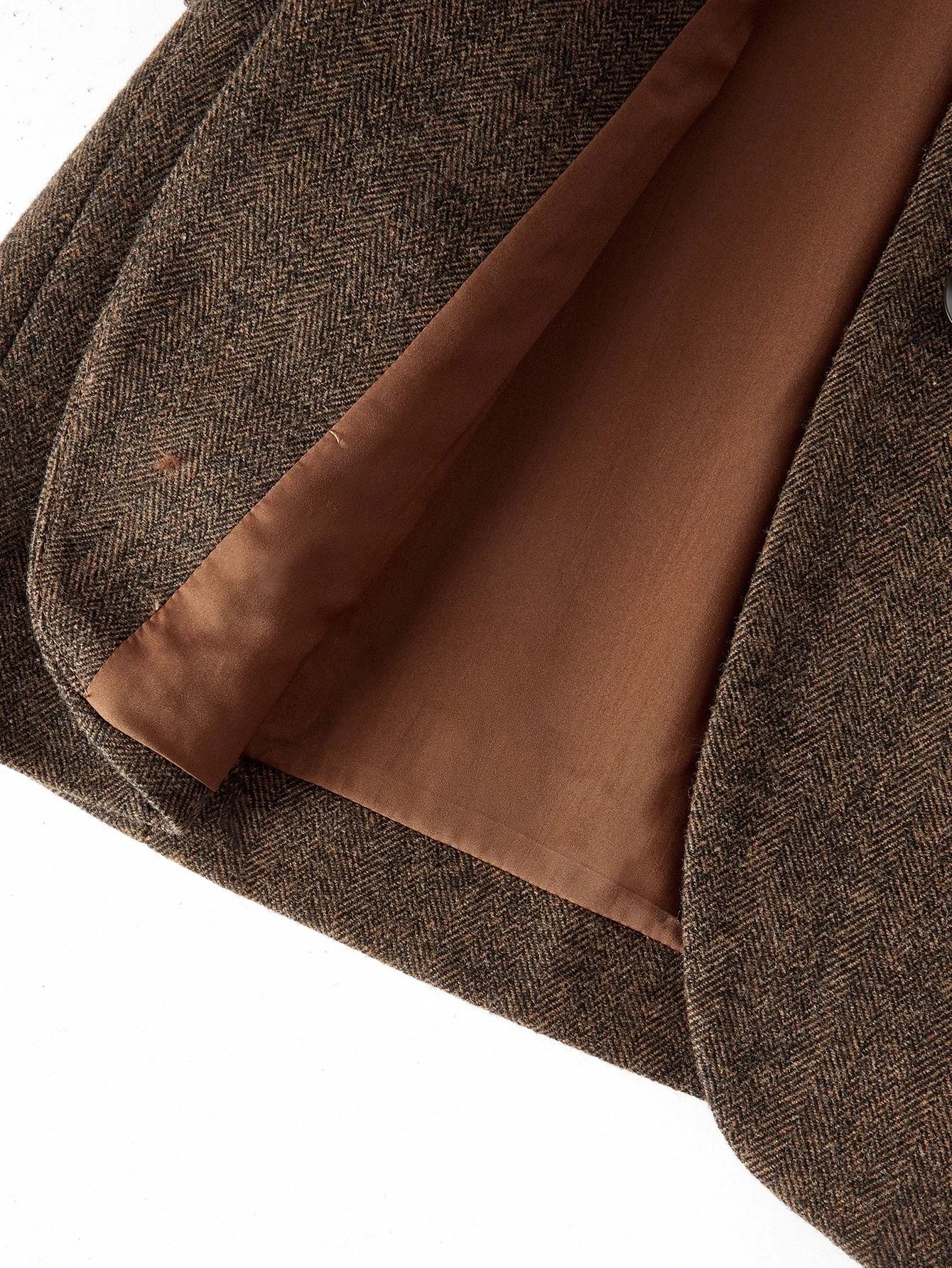 PREMIUM WOOL LAPEL COLLAR BELTED BLAZER