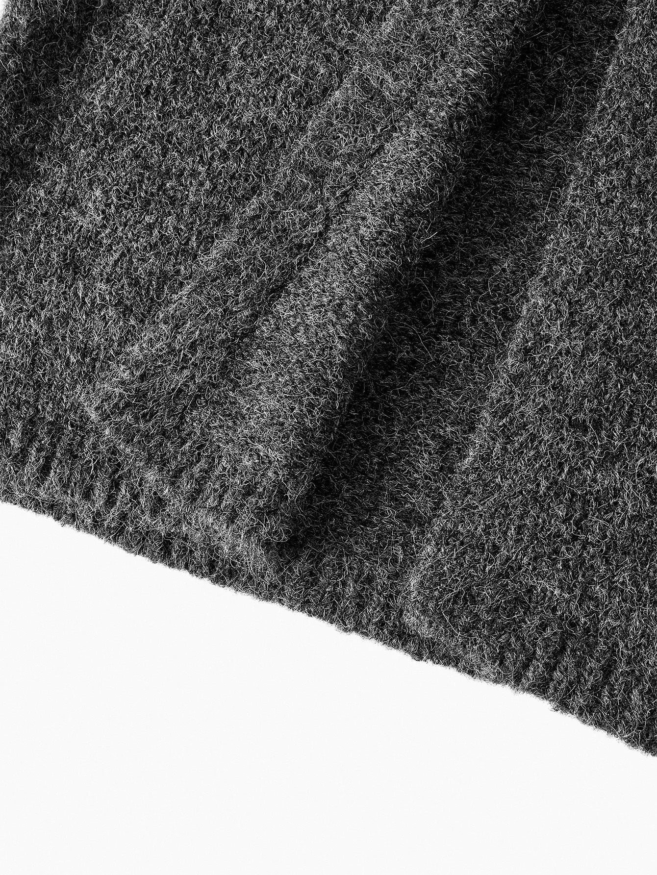 PREMIUM WOOL SOLID HALTER NECK KNIT TOP amp DROP SHOULDER OVERSIZE CARDIGAN SET