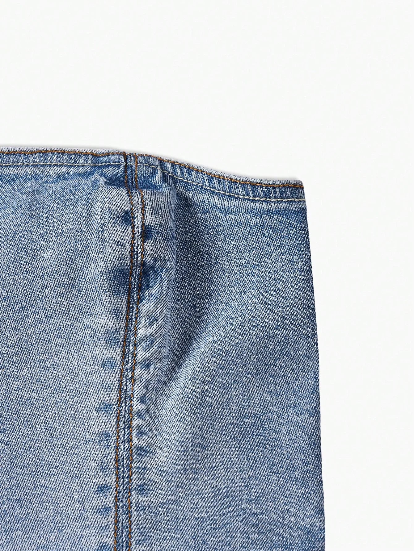 PREMIUM ZIPPER BACK DENIM TUBE TOP