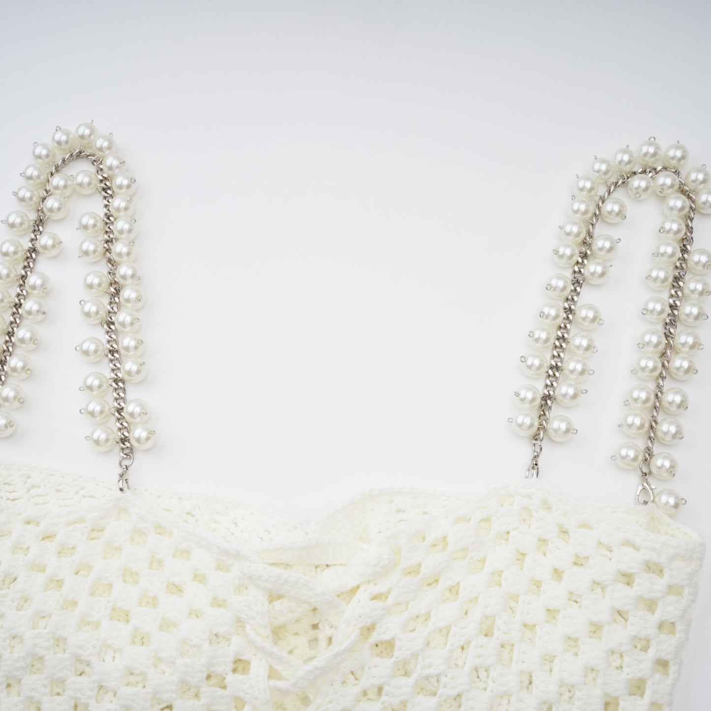 Prunelle Crochet Knit TwoPiece Top and Skirt Set