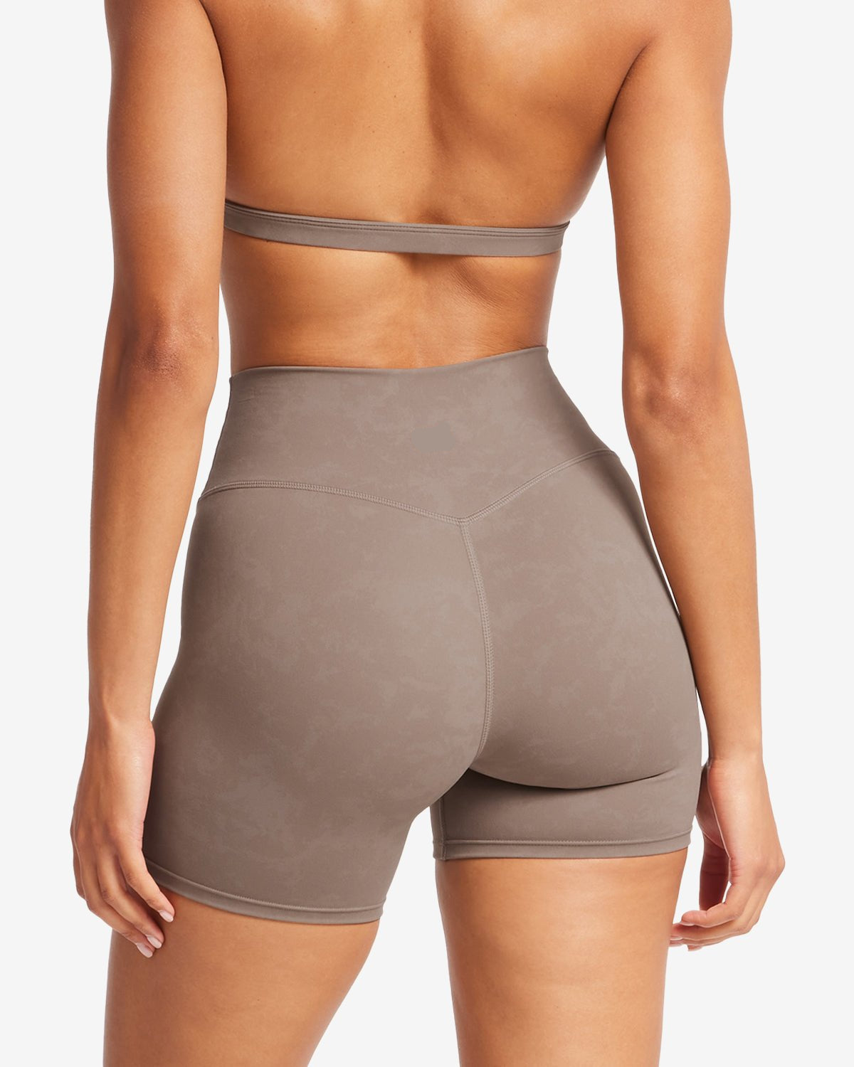 Quick - dry performance shorts with 5 inseam - Brown