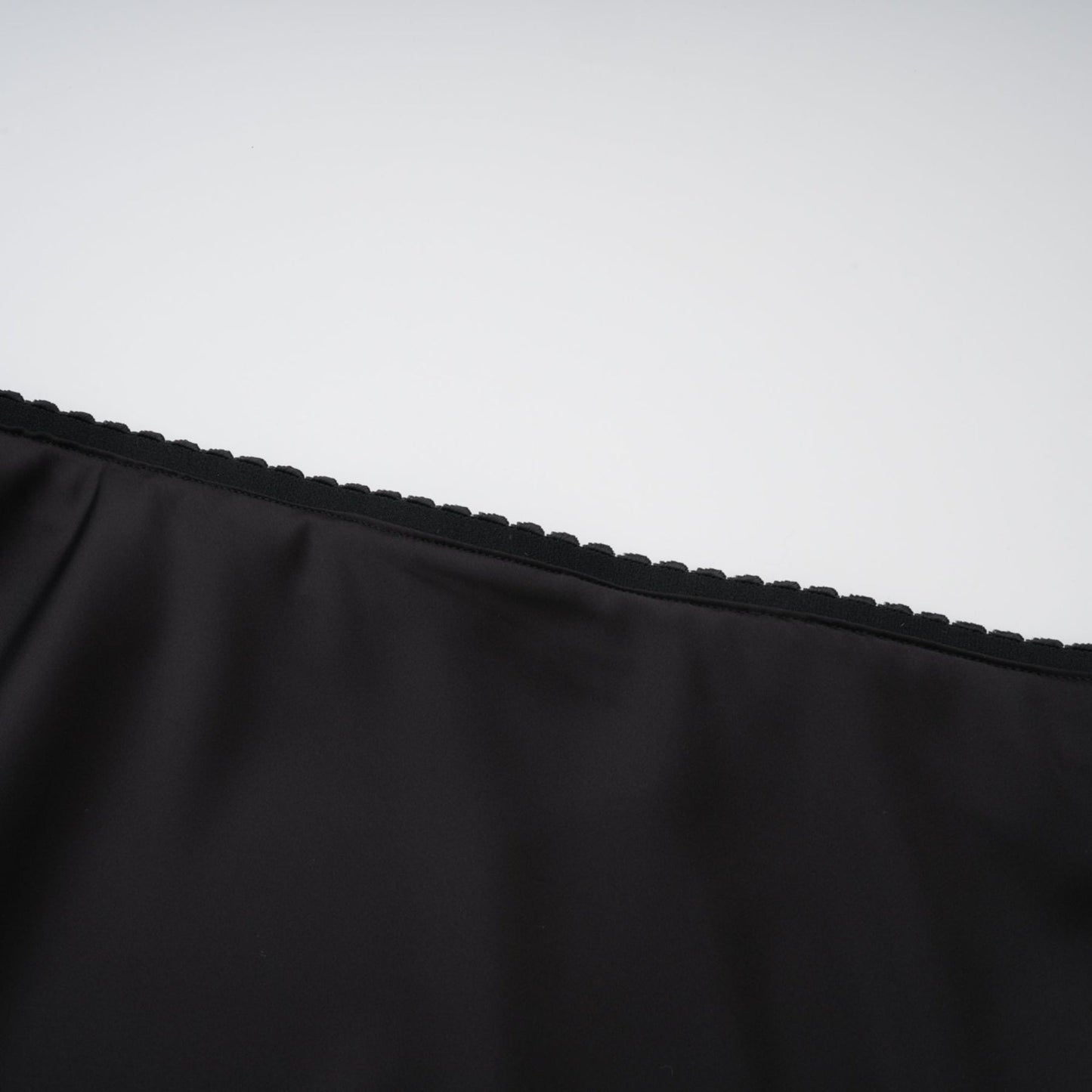 Raphaëlle lacepanel asymmetrical satin skirt