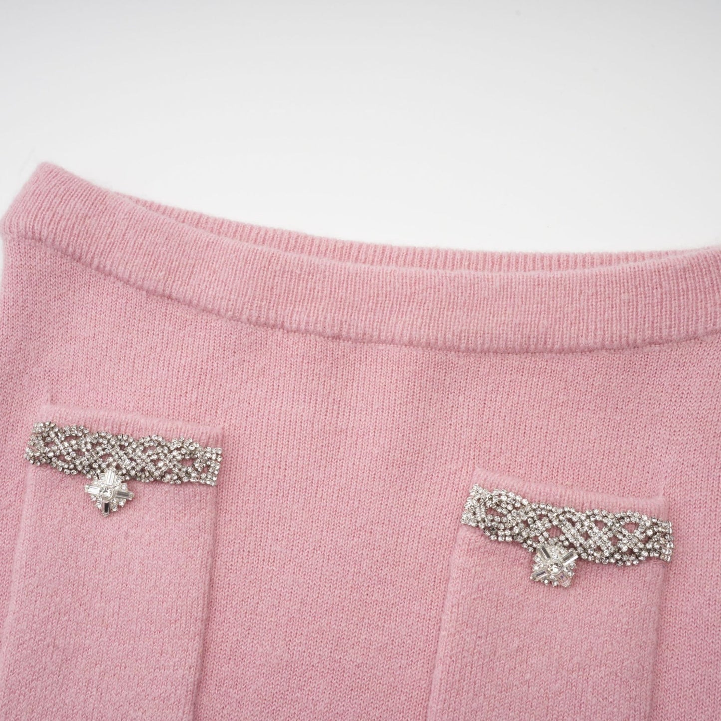 Renée pink embellished jacket skirt matching set