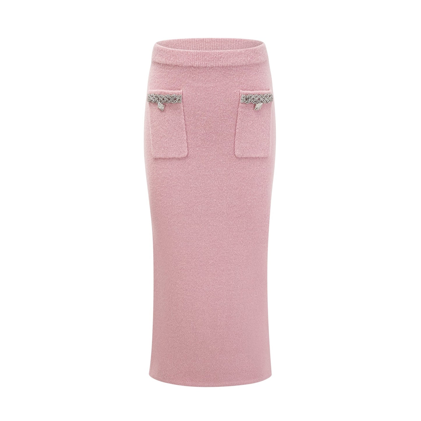 Renée pink embellished jacket skirt matching set
