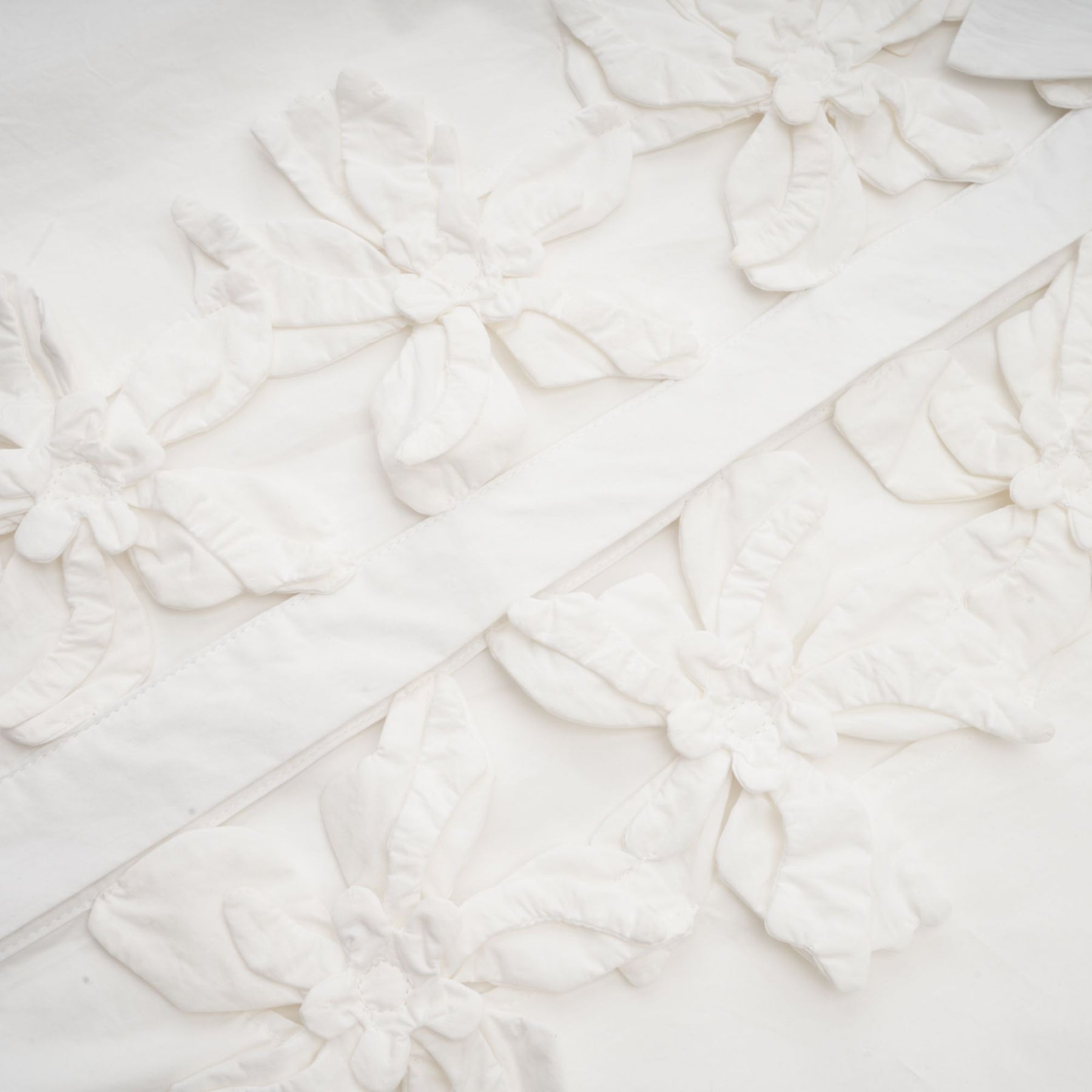 Rosalie white floral cutout shirt