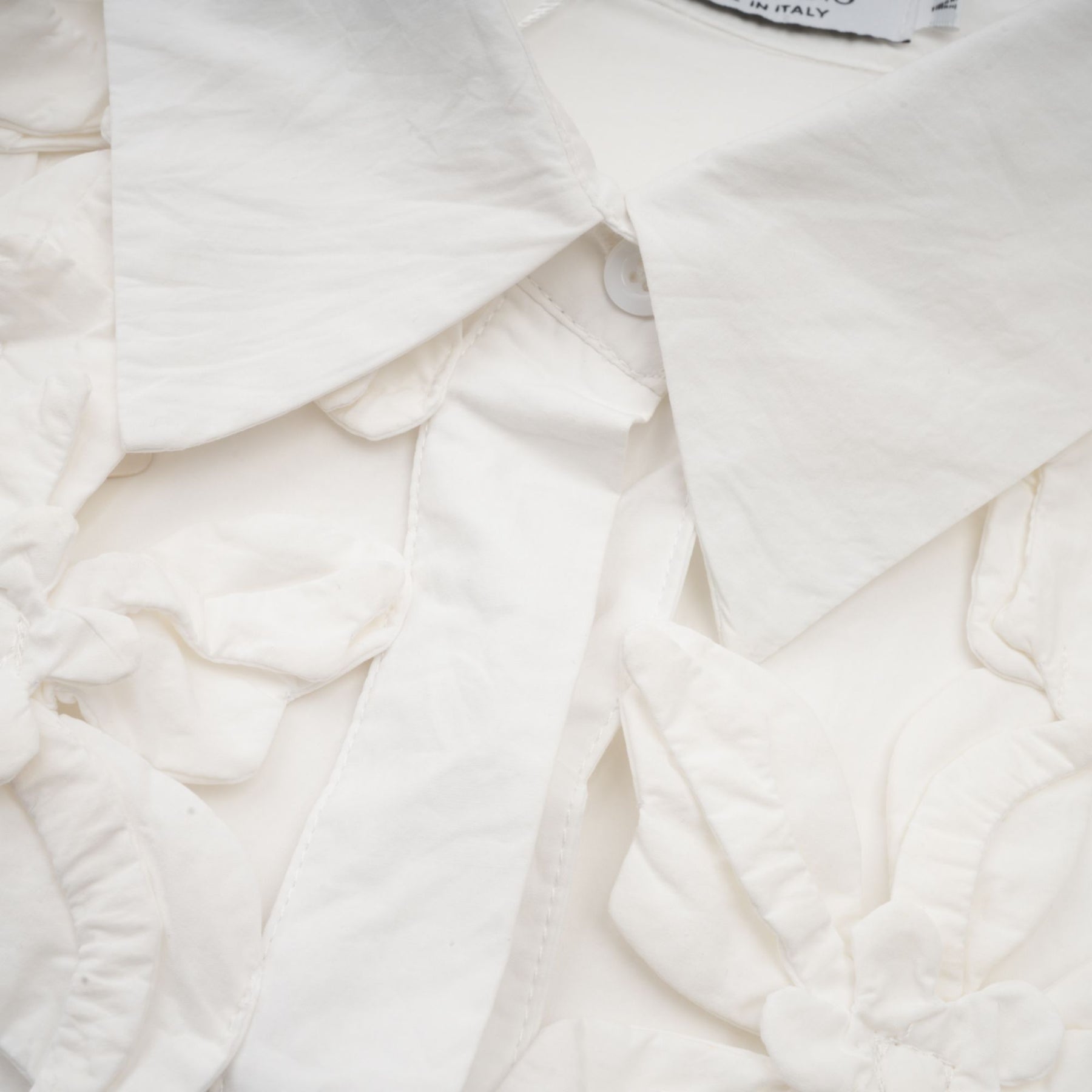 Rosalie white floral cutout shirt