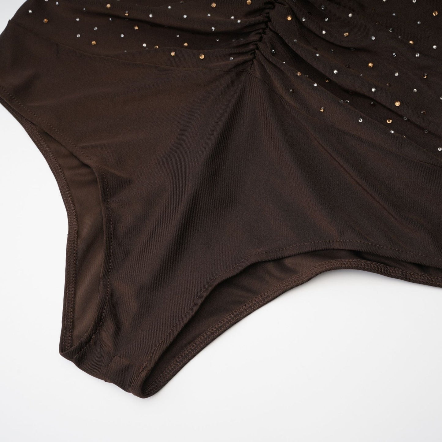 RoseSuzette brown crystalembellished bodysuit