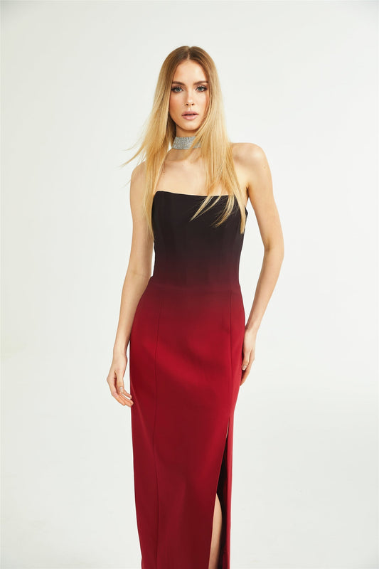 Roxane gradienteffect offshoulder dress